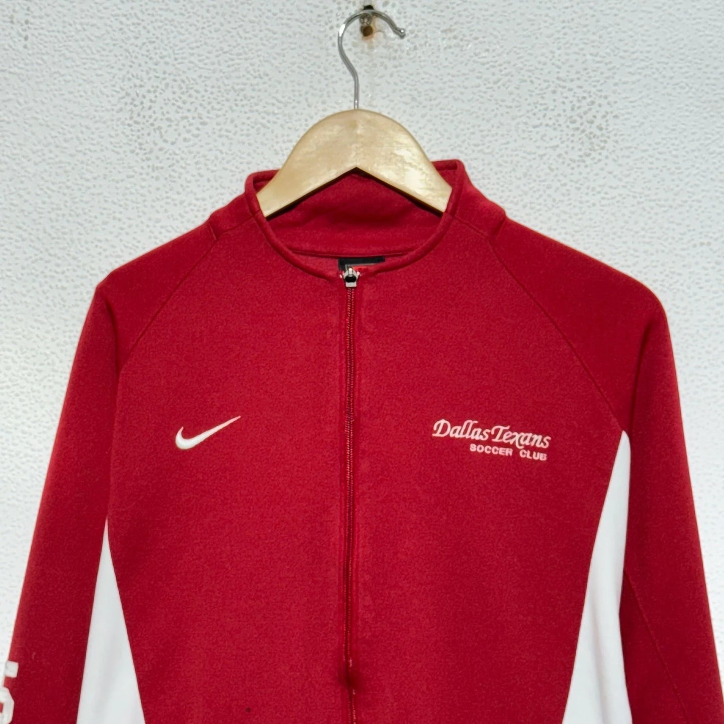 Vintage 90s Red & White Nike Track Jacket - Medium