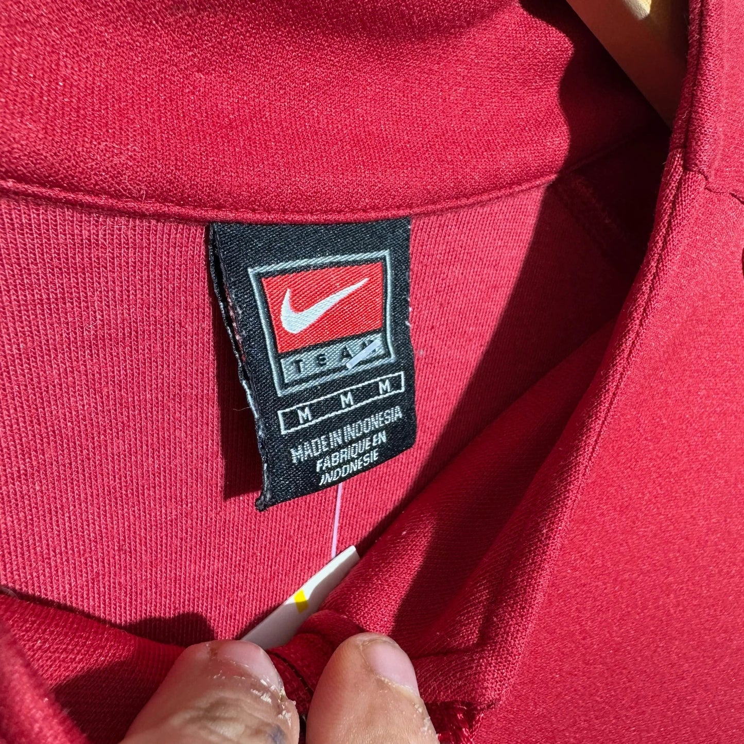Vintage 90s Red & White Nike Track Jacket - Medium