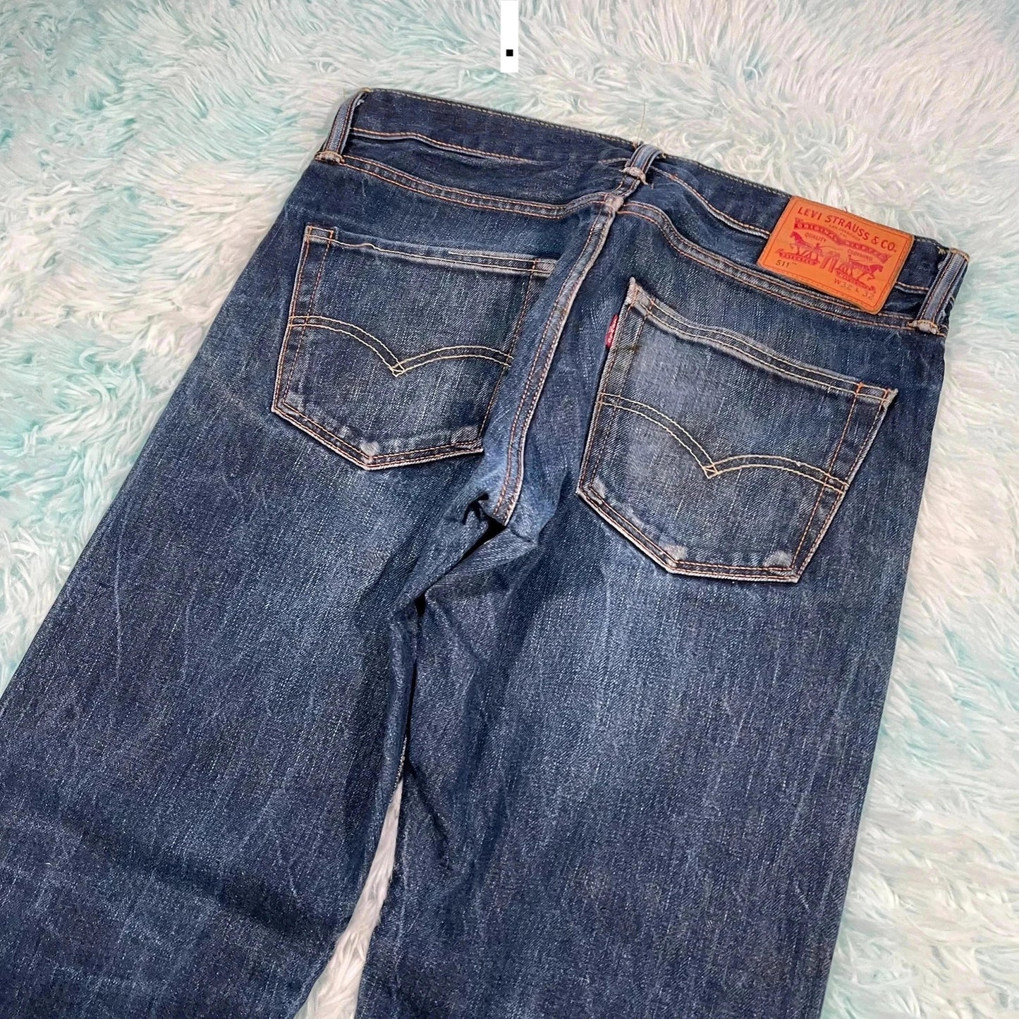 Navy Levi’s 511 Jeans Slim Straight Fit - 32W 32L