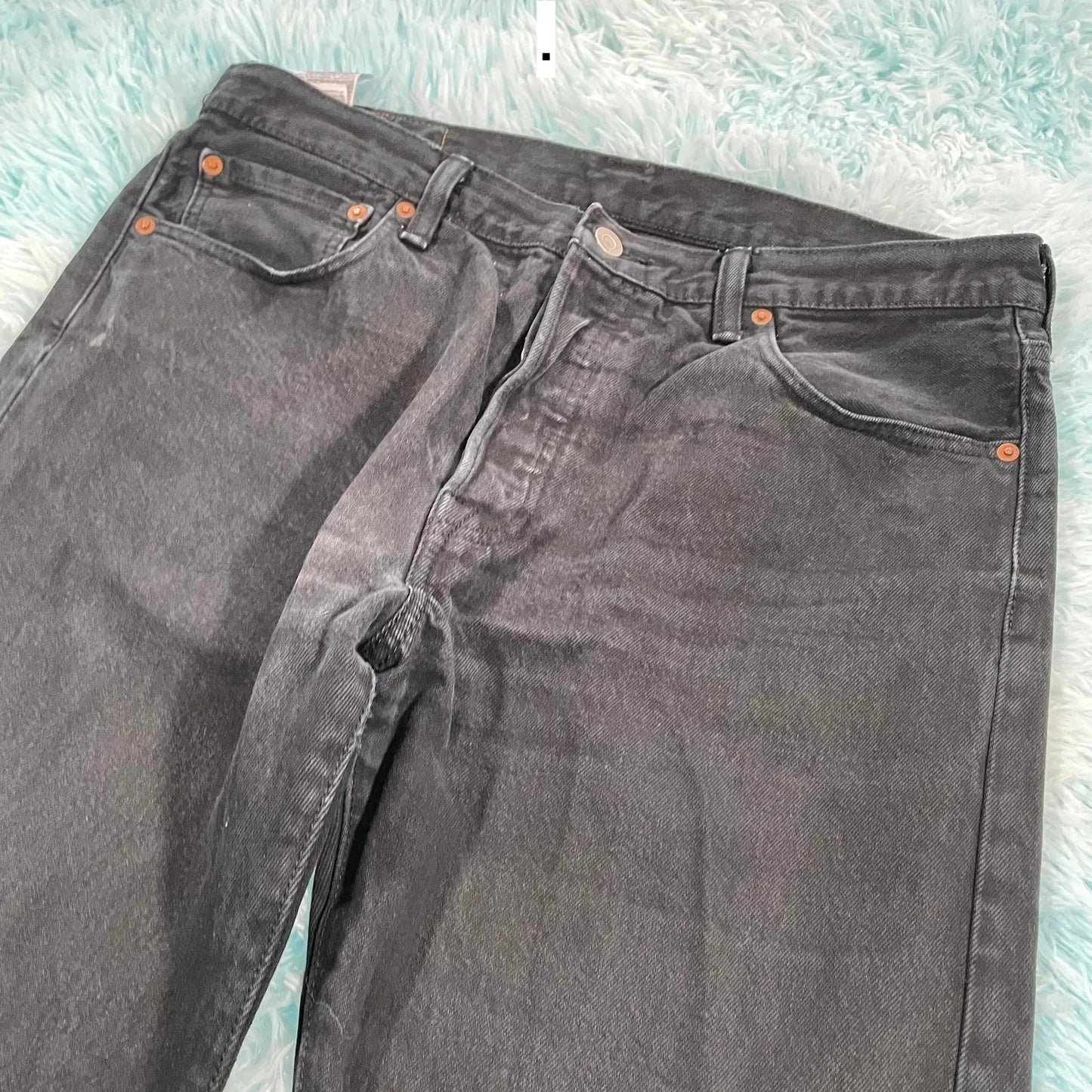 Vintage Black Levi’s 501 Jeans Straight Leg - 34W 34L