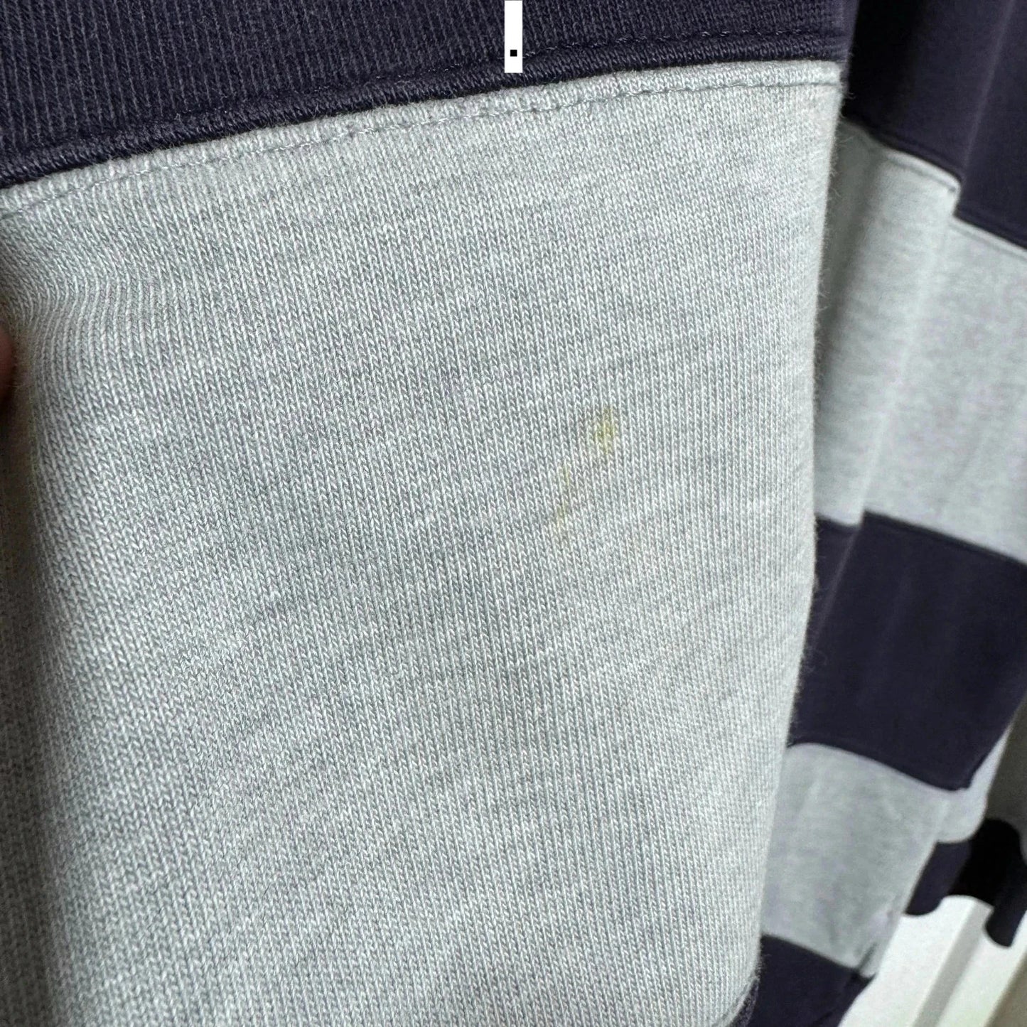 Vintage 00s Grey & Navy Ralph Lauren Rugby Shirt - Large