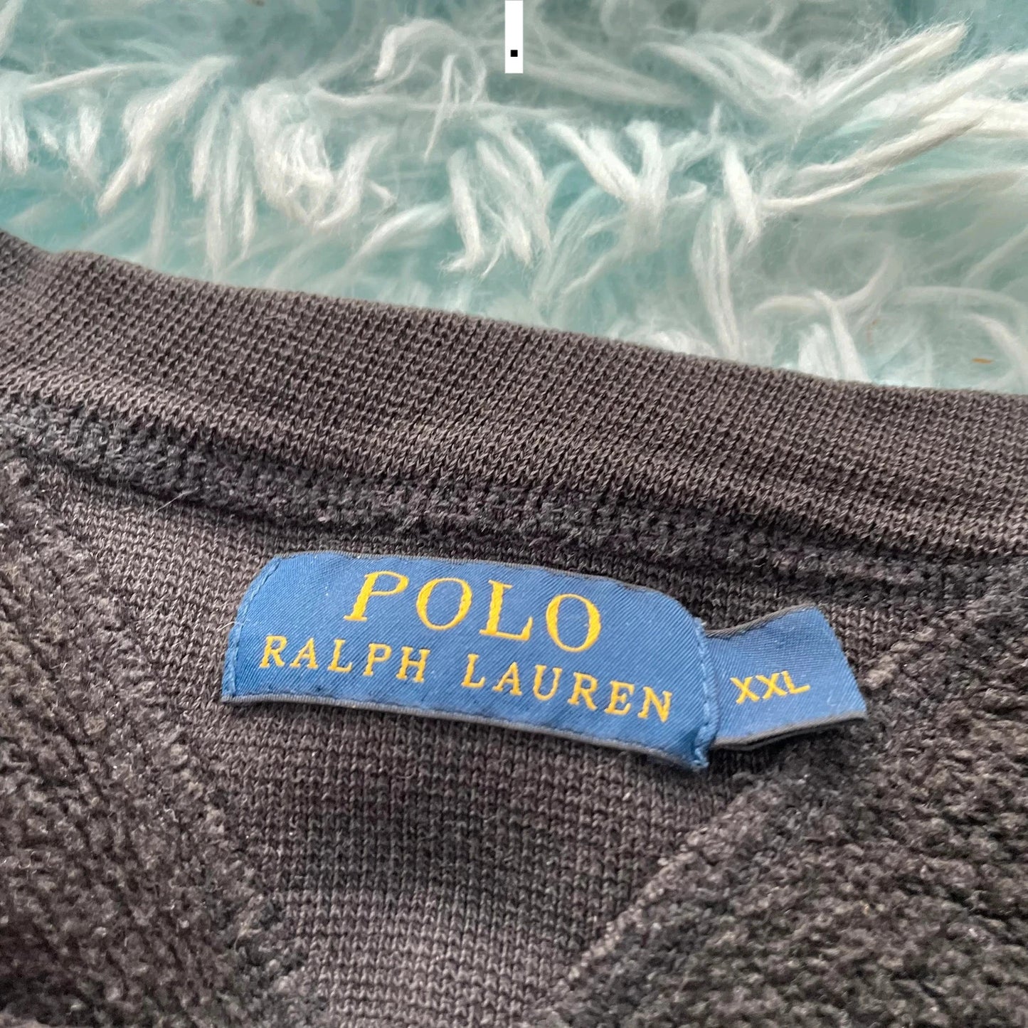 Black Polo Ralph Lauren Sweatshirt Spellout Logo - XXL