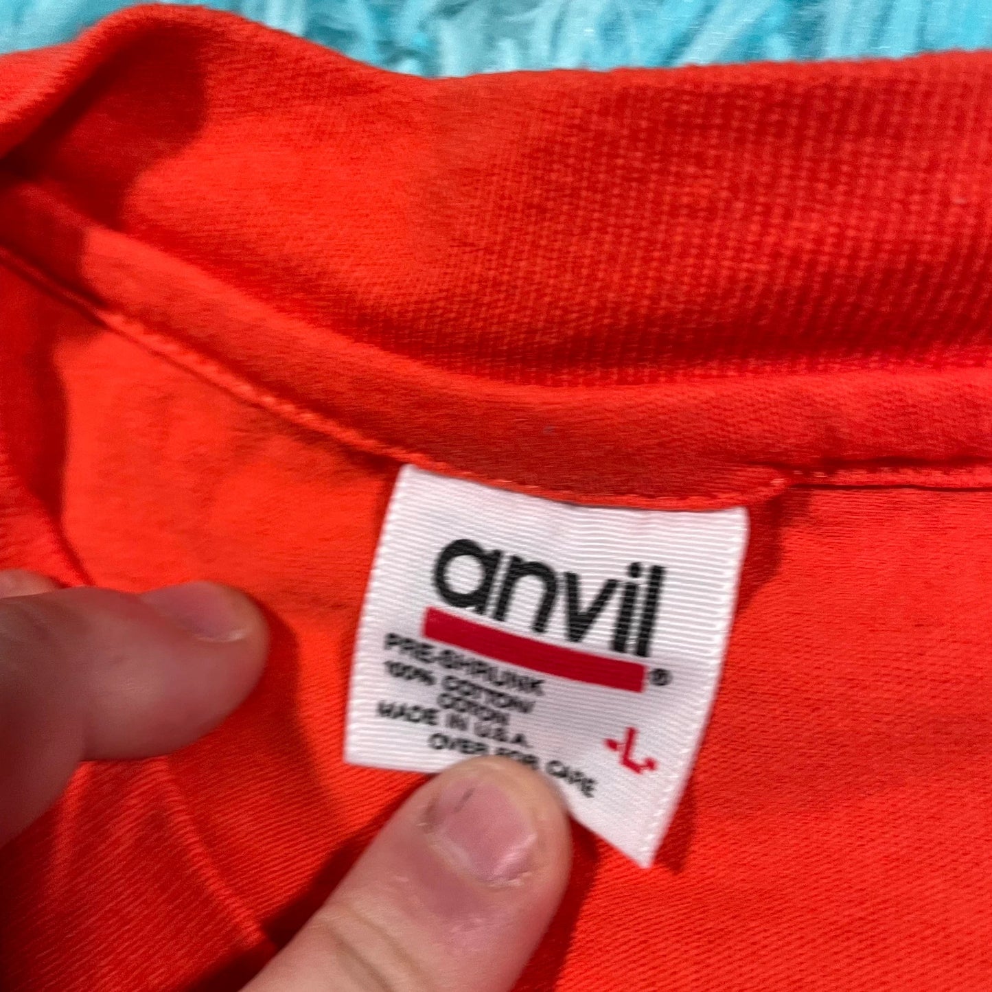 Vintage 90s Orange Dog Graphic T Shirt - Large