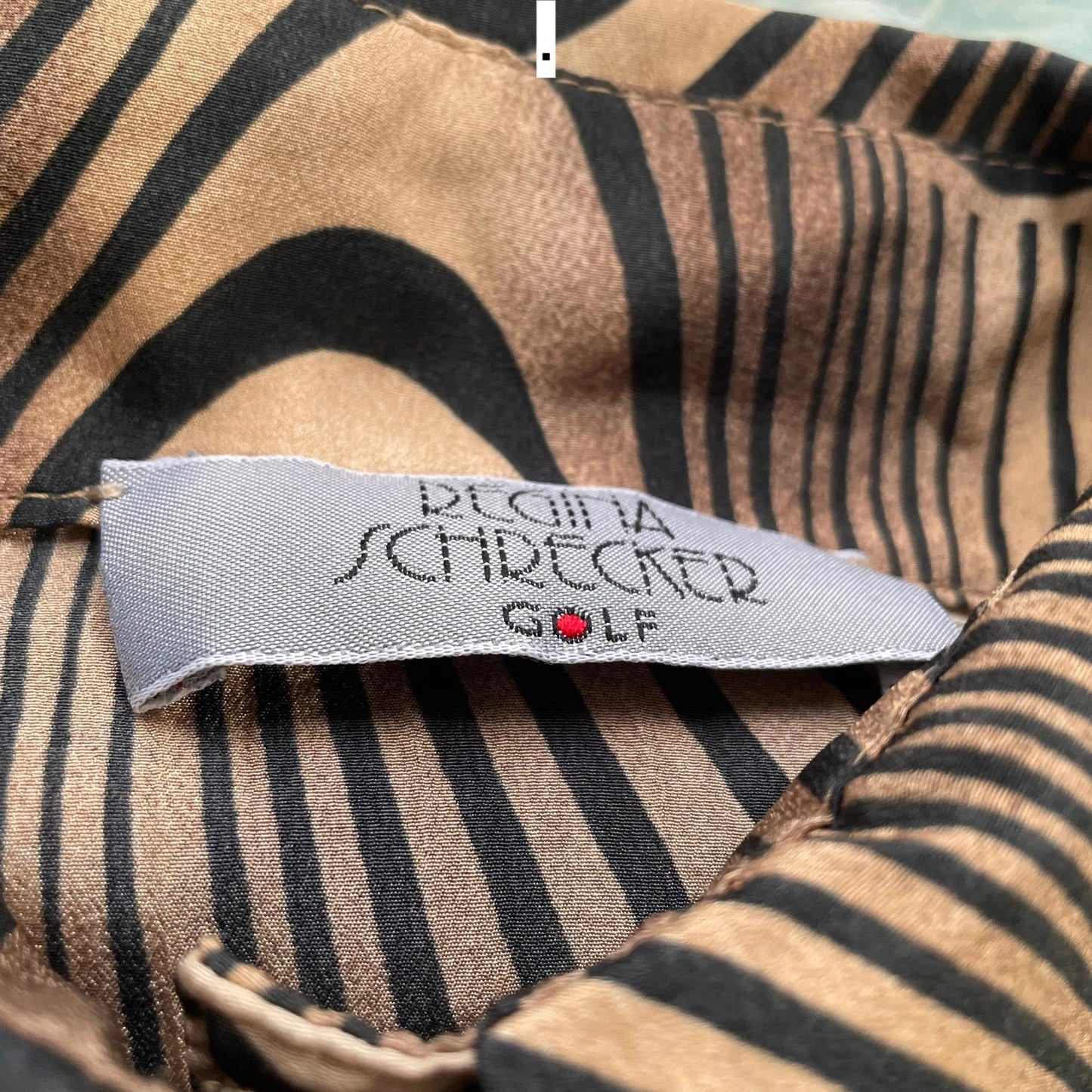 Vintage Y2K brown Leopard Print Blouse Shirt - Size 10