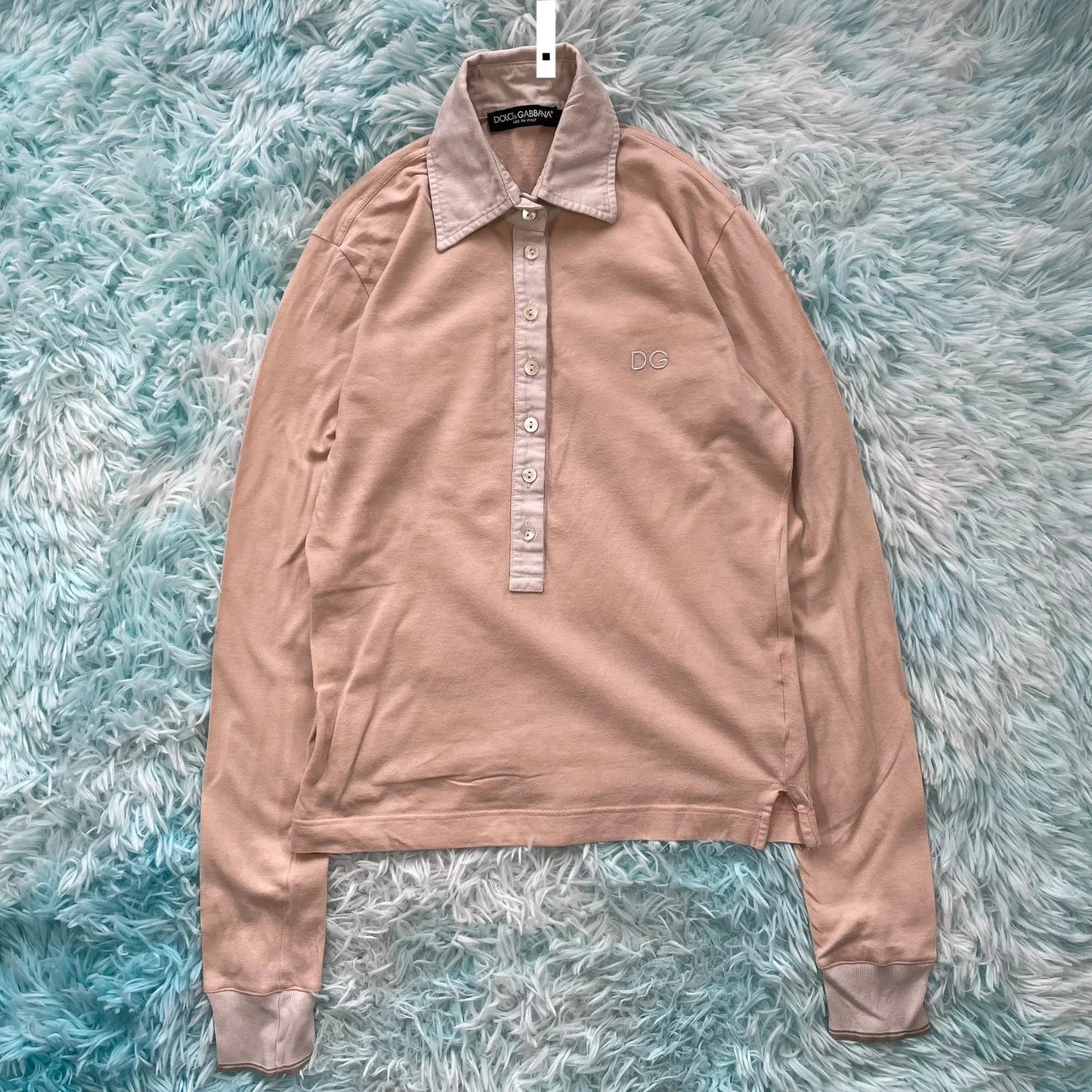 Vintage Beige Dolce & Gabbana Polo Shirt - Size 8