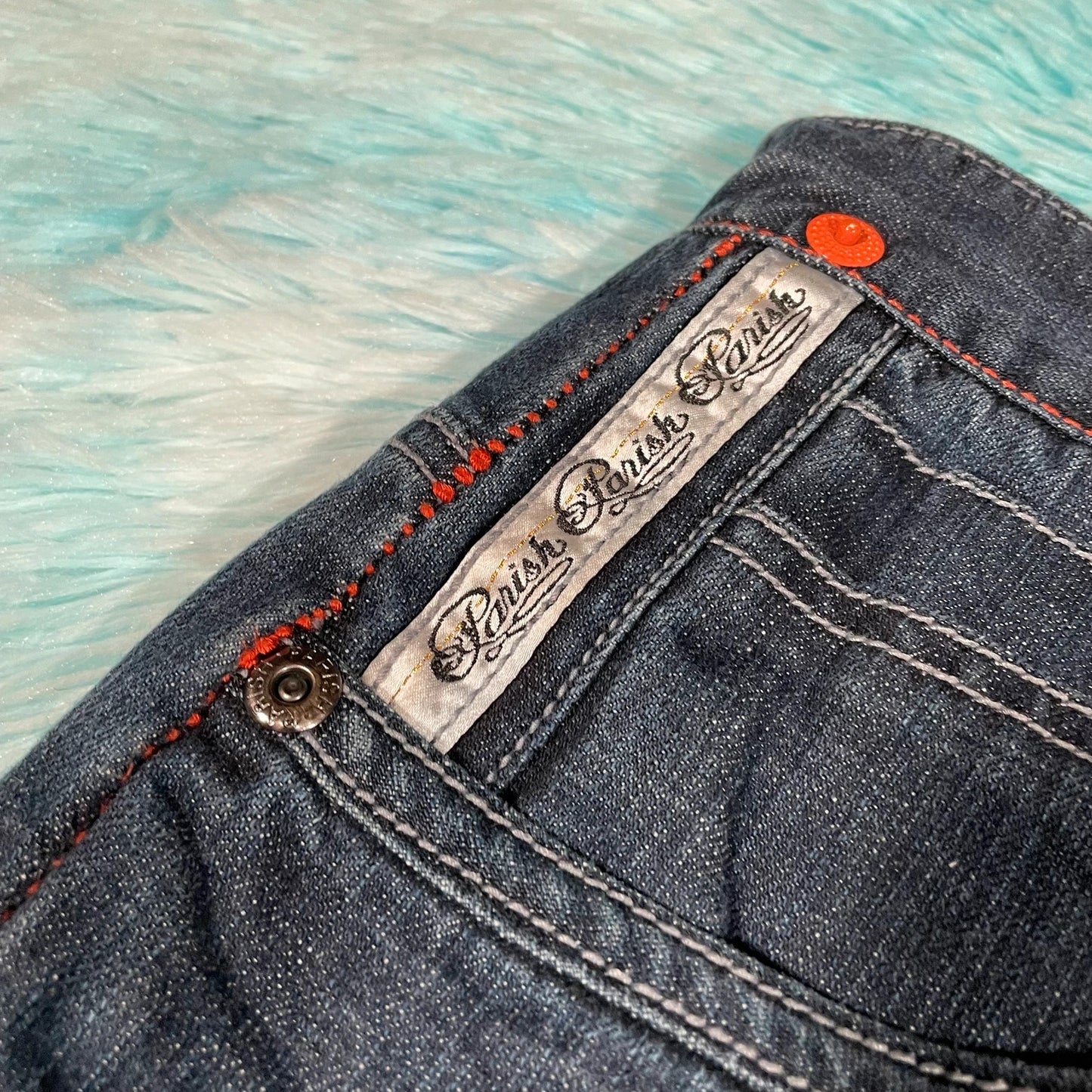 Vintage 90s Navy Jean Shorts Denim Jorts - 40W