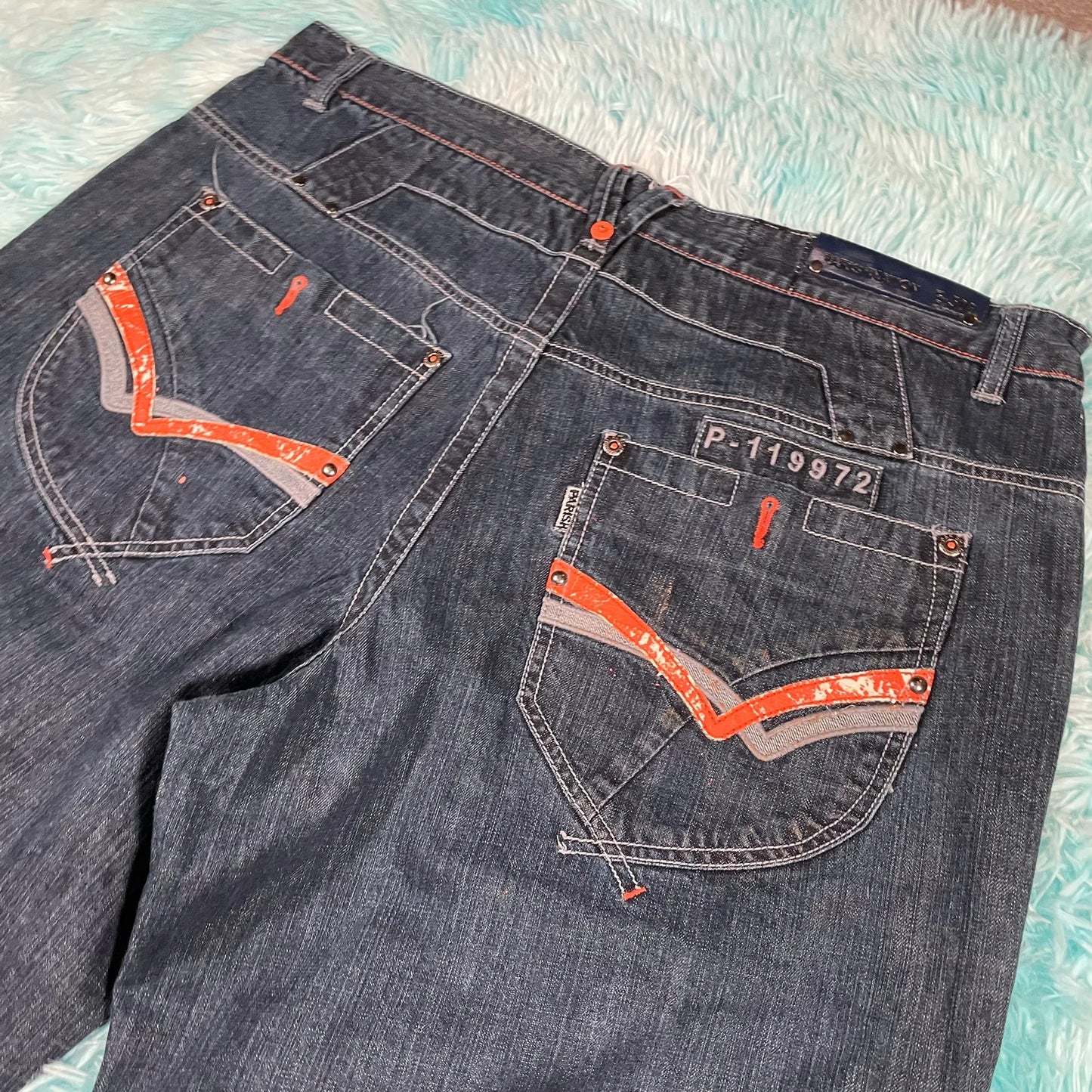 Vintage 90s Navy Jean Shorts Denim Jorts - 40W