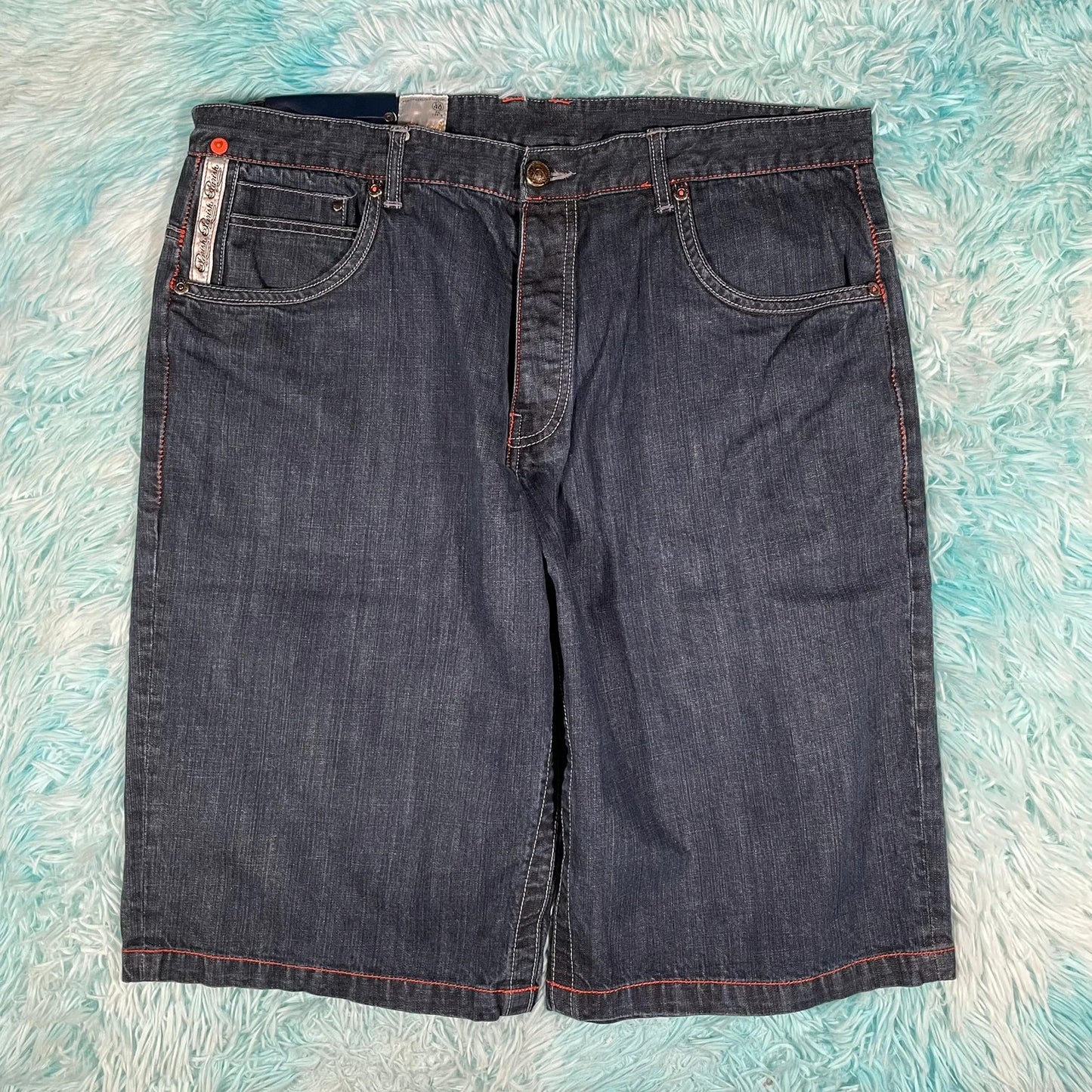 Vintage 90s Navy Jean Shorts Denim Jorts - 40W