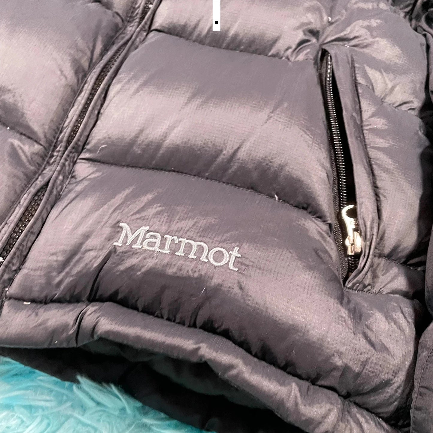 Vintage Black Marmot Puffer Jacket - Womens Small