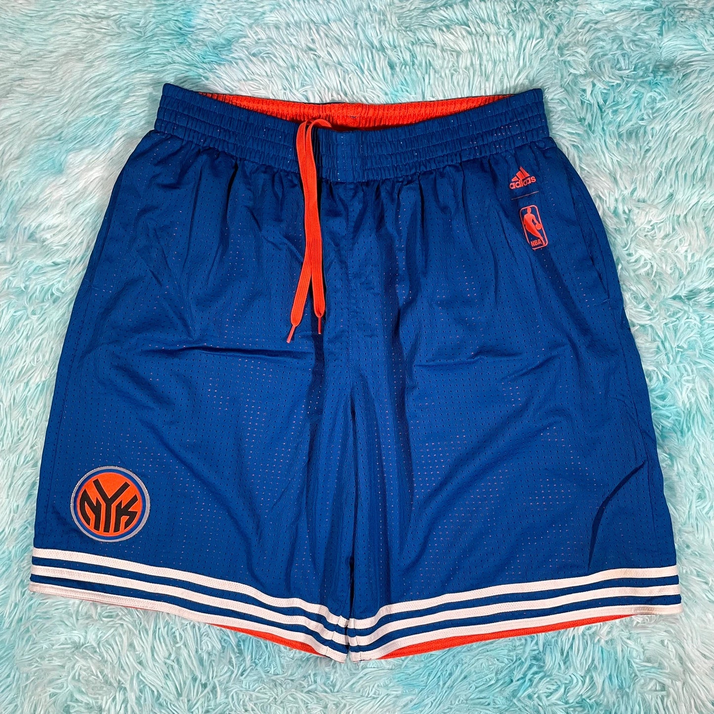 Blue New York Knicks Basketball Short Adidas - XL