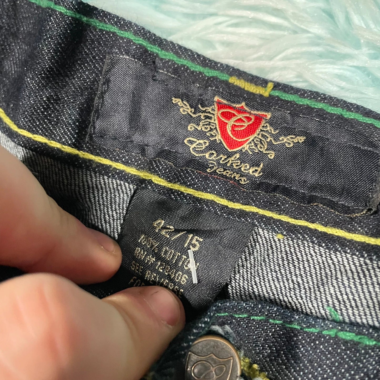 Vintage 90s Navy Jean Short Baggy Jorts - 42W