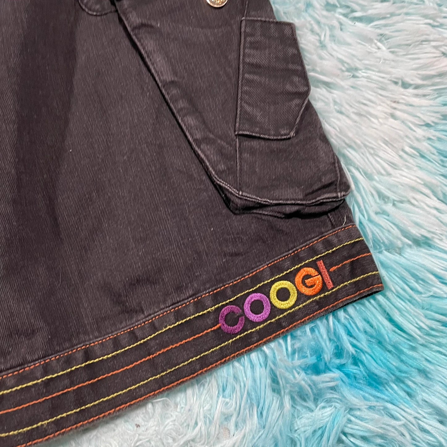 Vintage 90s Black Coogi Jean Shorta Baggy Jorts - 42W
