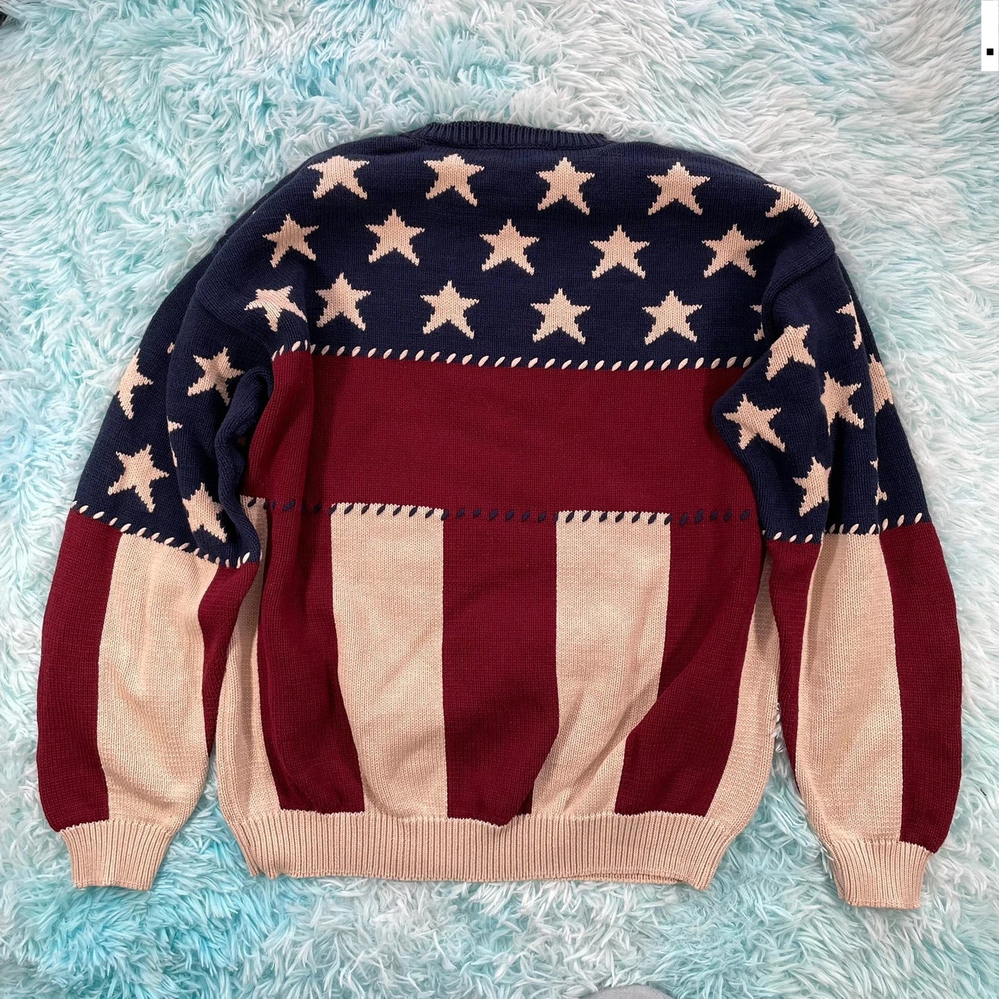 Vintage 90s USA Patterned Knitted Jumper - Large