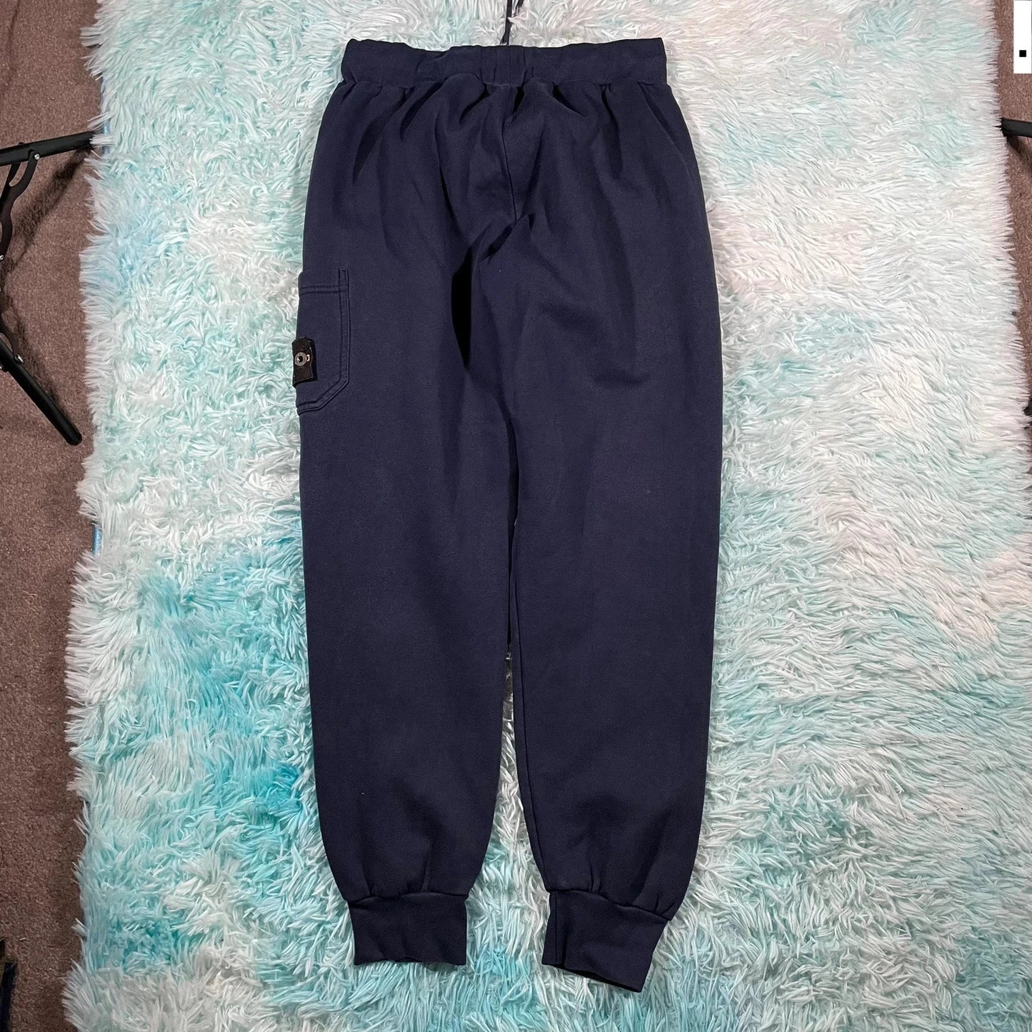 Navy Stone Island Joggers Jogging Bottoms - Large