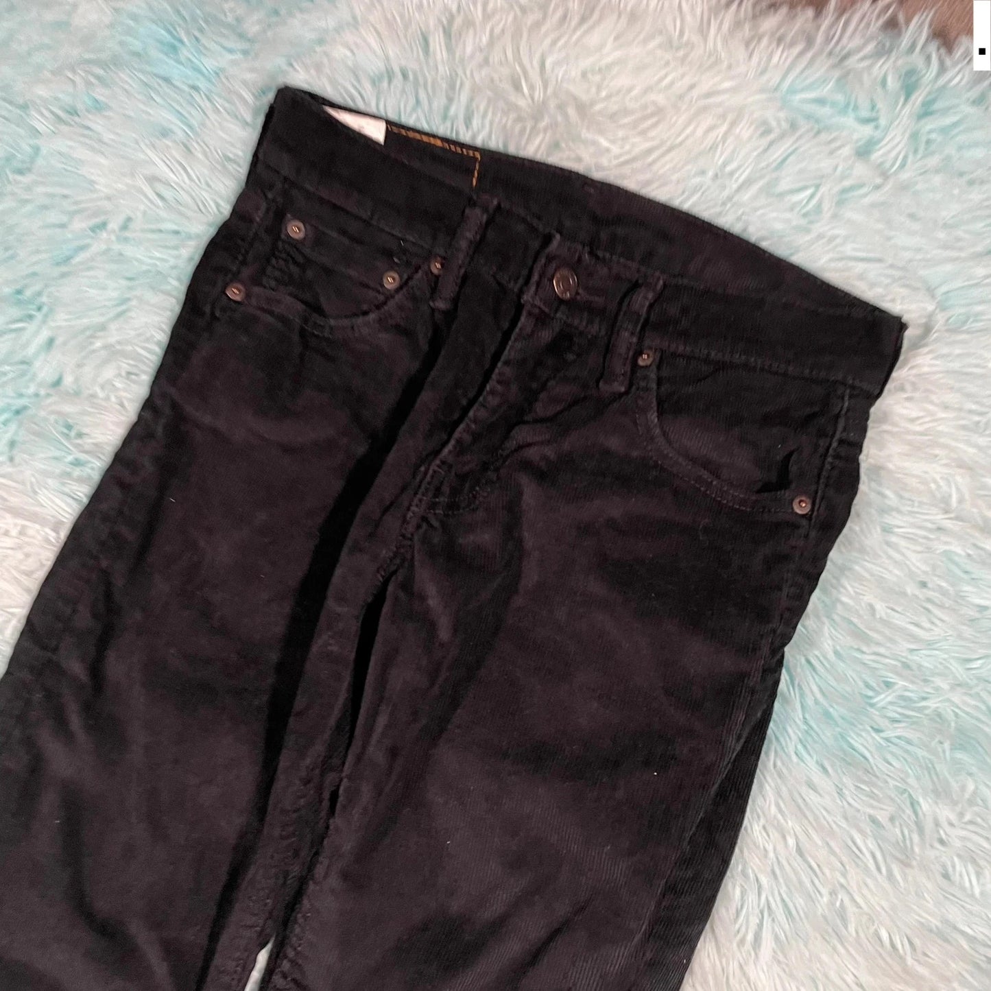 Black Levi’s Corduroy Trousers 511 Slim Fit - 27W 32L