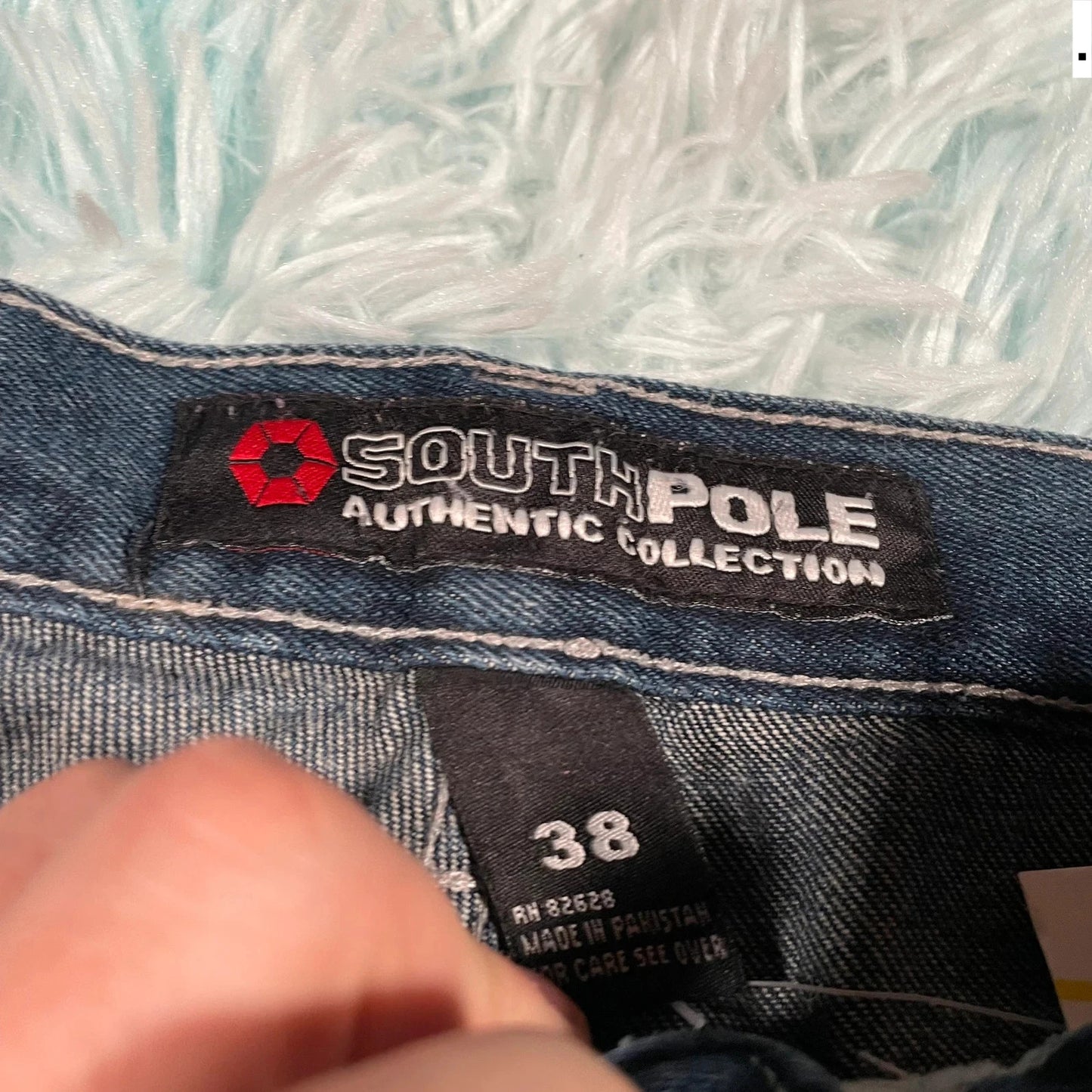 Vintage 90s South Pole Baggy Denim Shorts Jorts - 38W