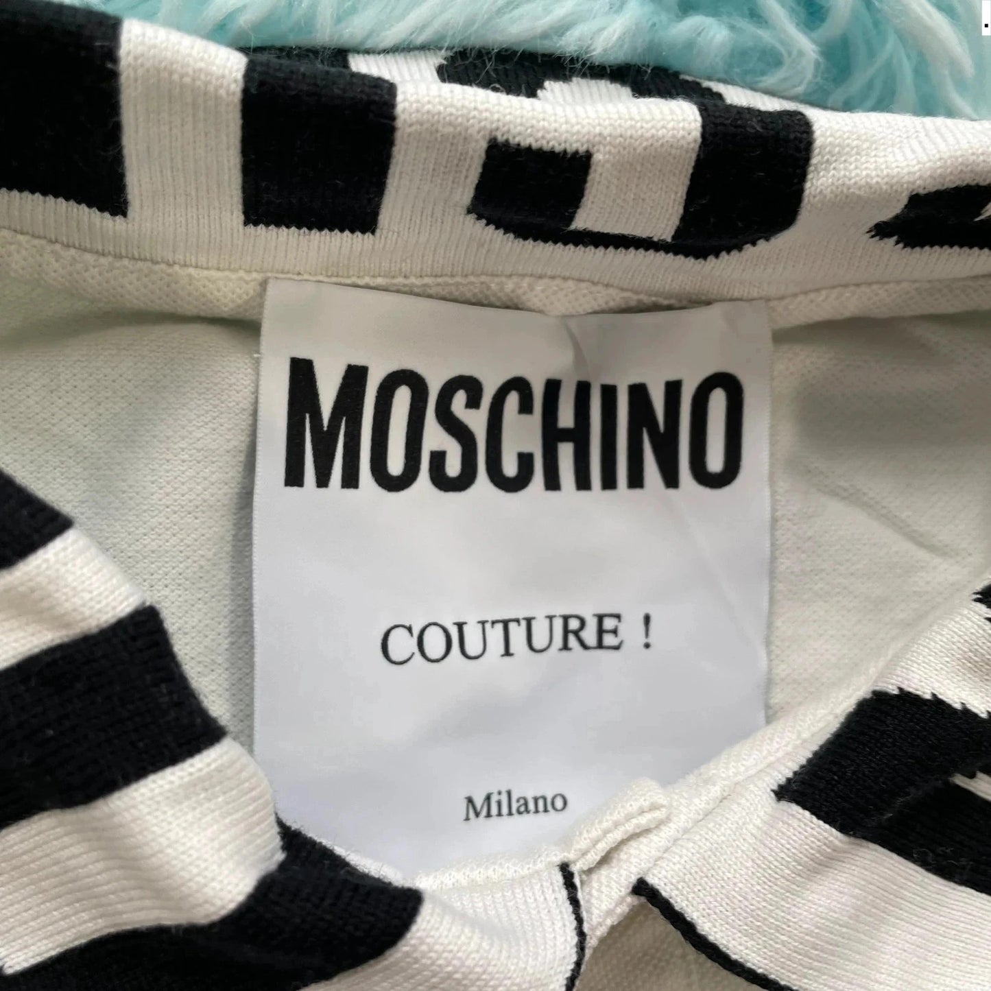 White Moschino Couture Polo Shirt - Medium