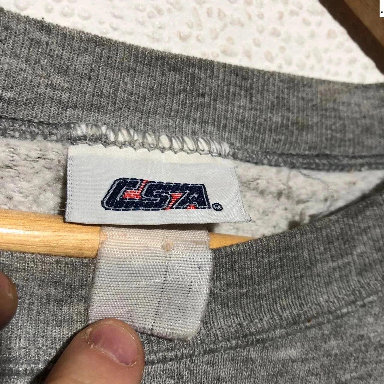 Vintage Grey New England Patriots Sweatshirt - Large