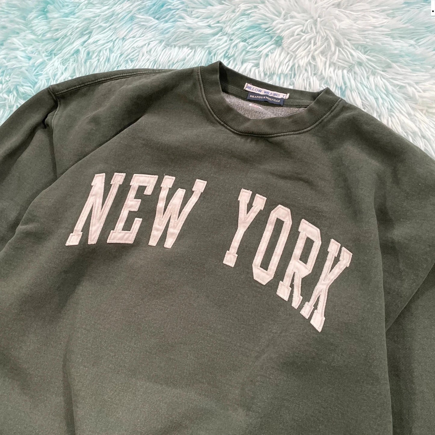 Dark Green Brandy Melville Sweatshirt New York