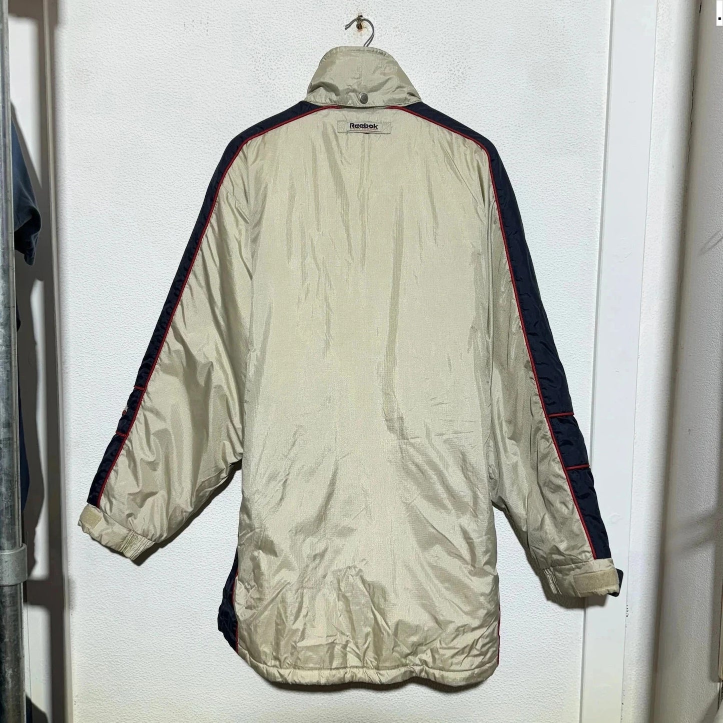 Vintage 90s Beige Reebok Puffer Jacket - Large