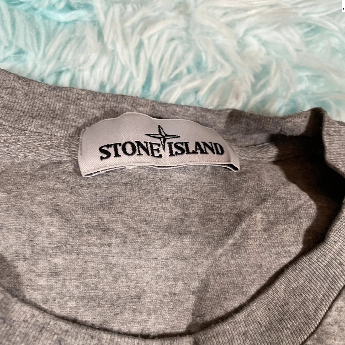 Grey Stone Island T Shirt - Medium