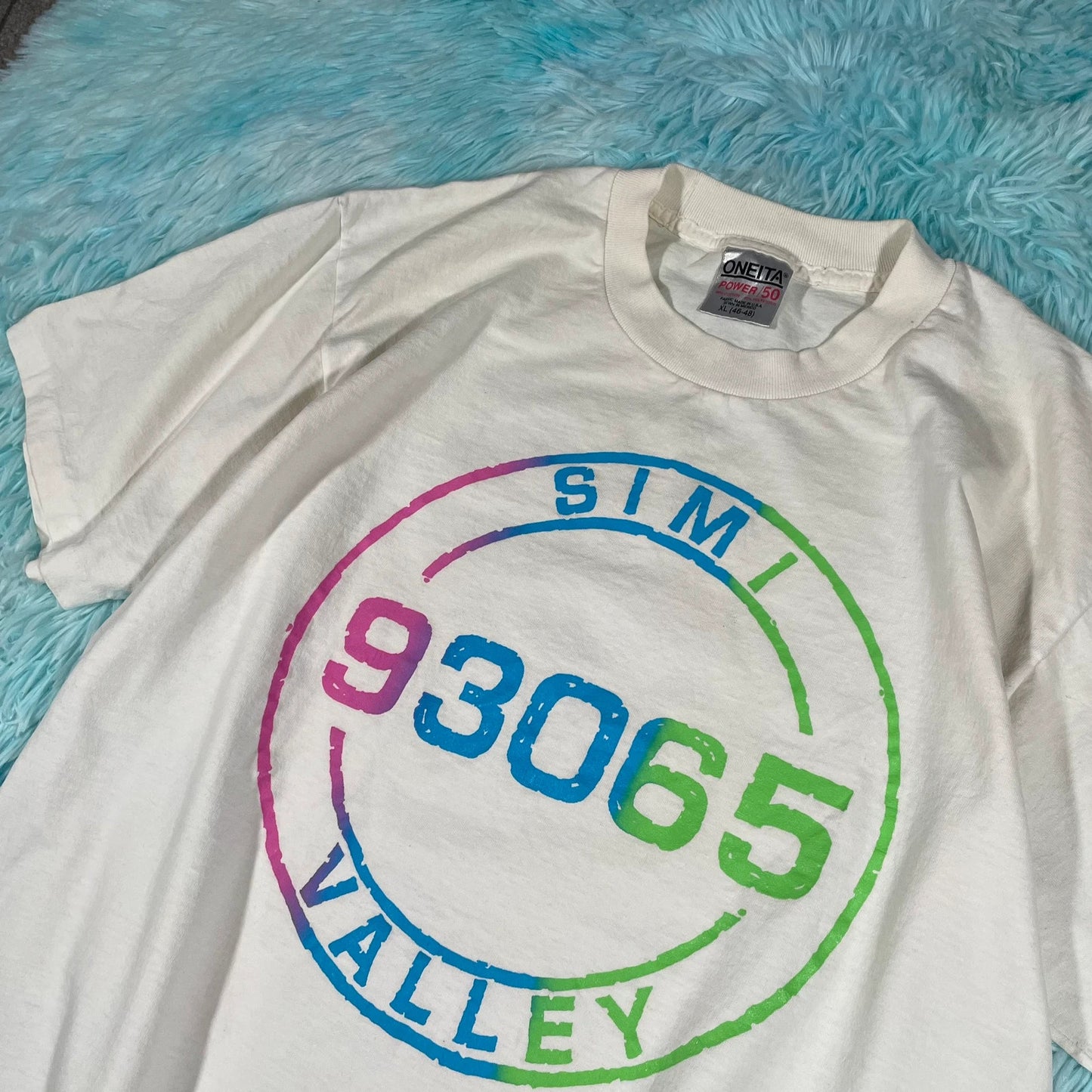 Vintage 90s White Simi Valley Graphic T Shirt - XL