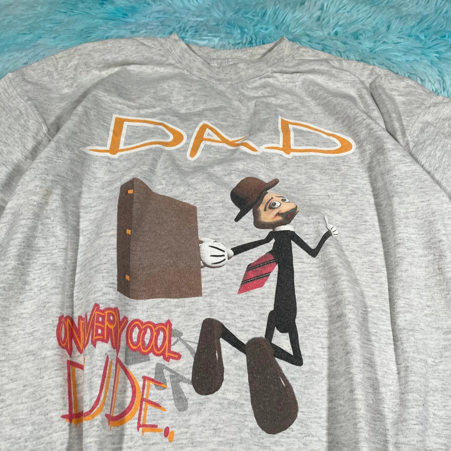 Vintage 90s Grey Dad One Very Cool Dude Graphic T Shirt - XL