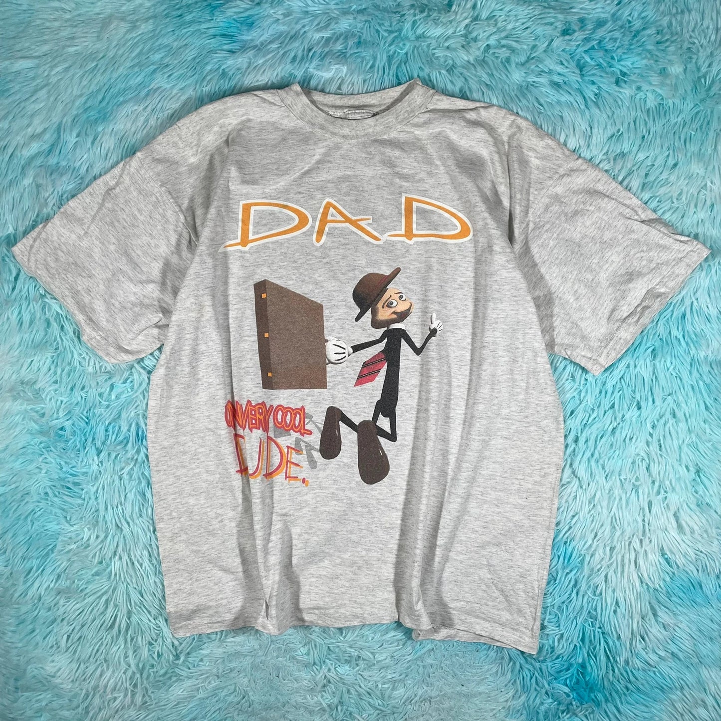 Vintage 90s Grey Dad One Very Cool Dude Graphic T Shirt - XL