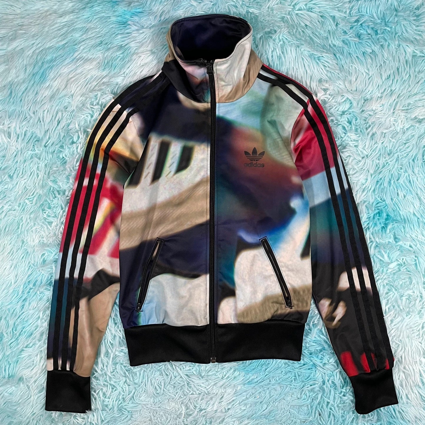 Multicoloured Adidas Track Jacket Funky - Size 6