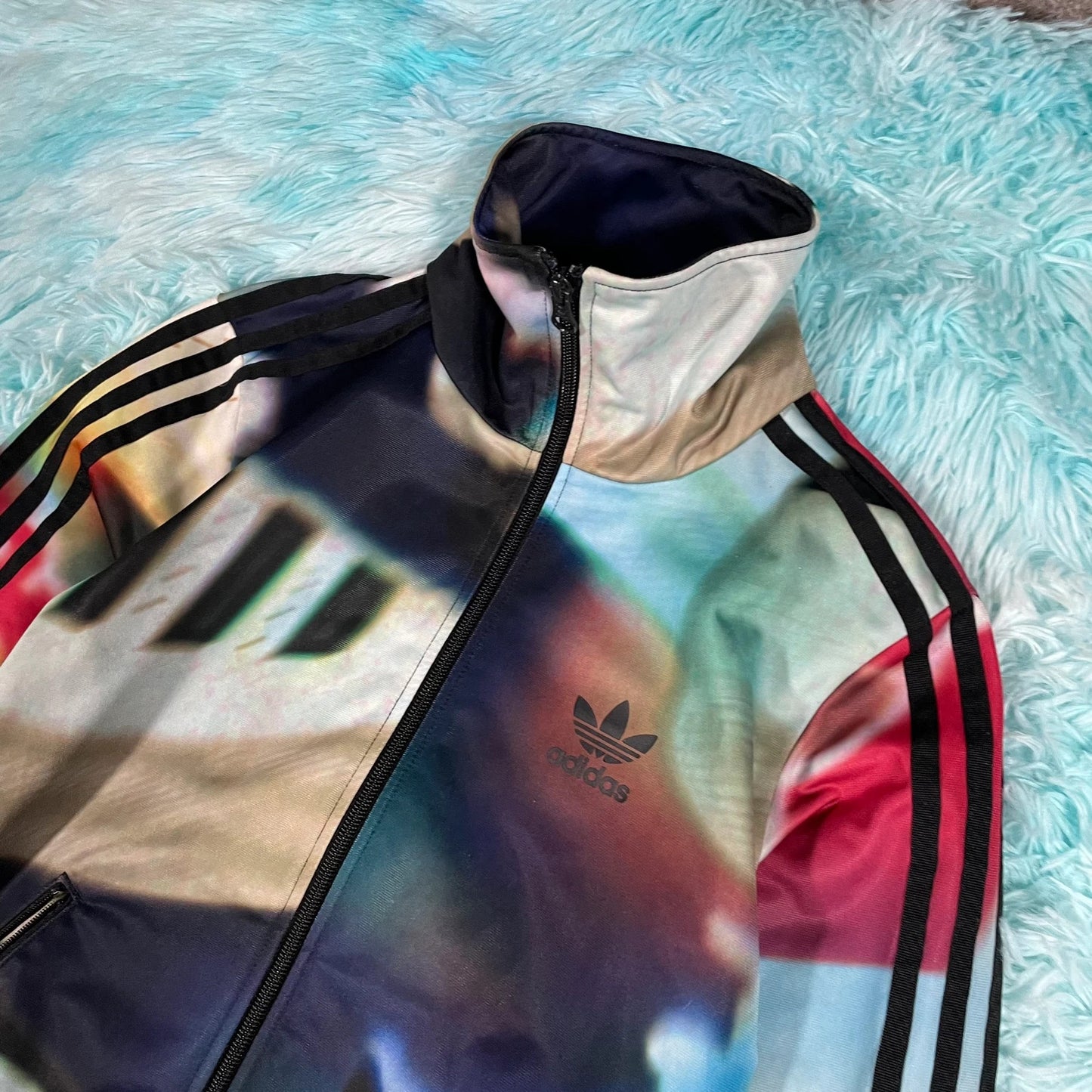 Multicoloured Adidas Track Jacket Funky - Size 6