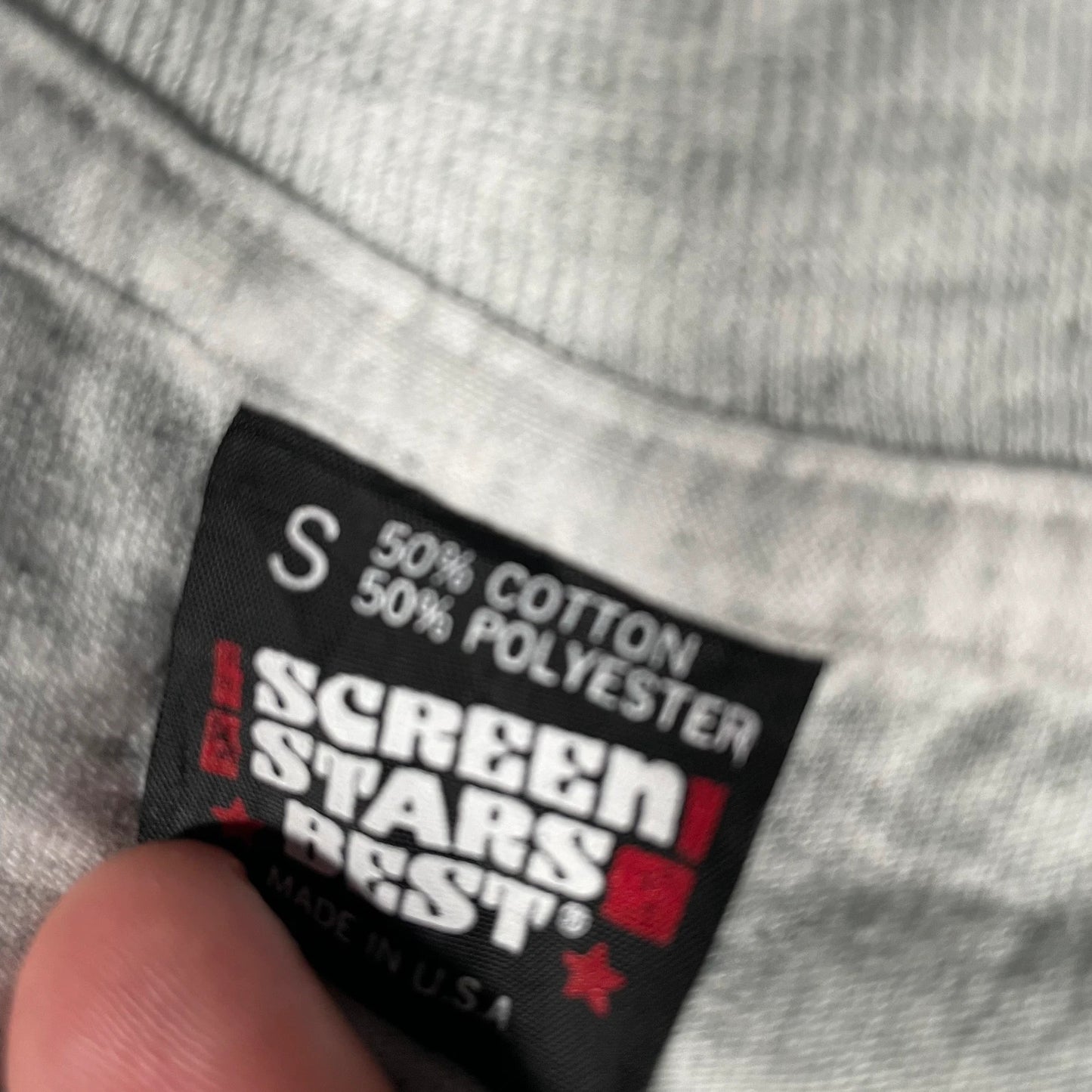 Vintage 80s Grey Christmas Shopping Graphic T shirt - Small