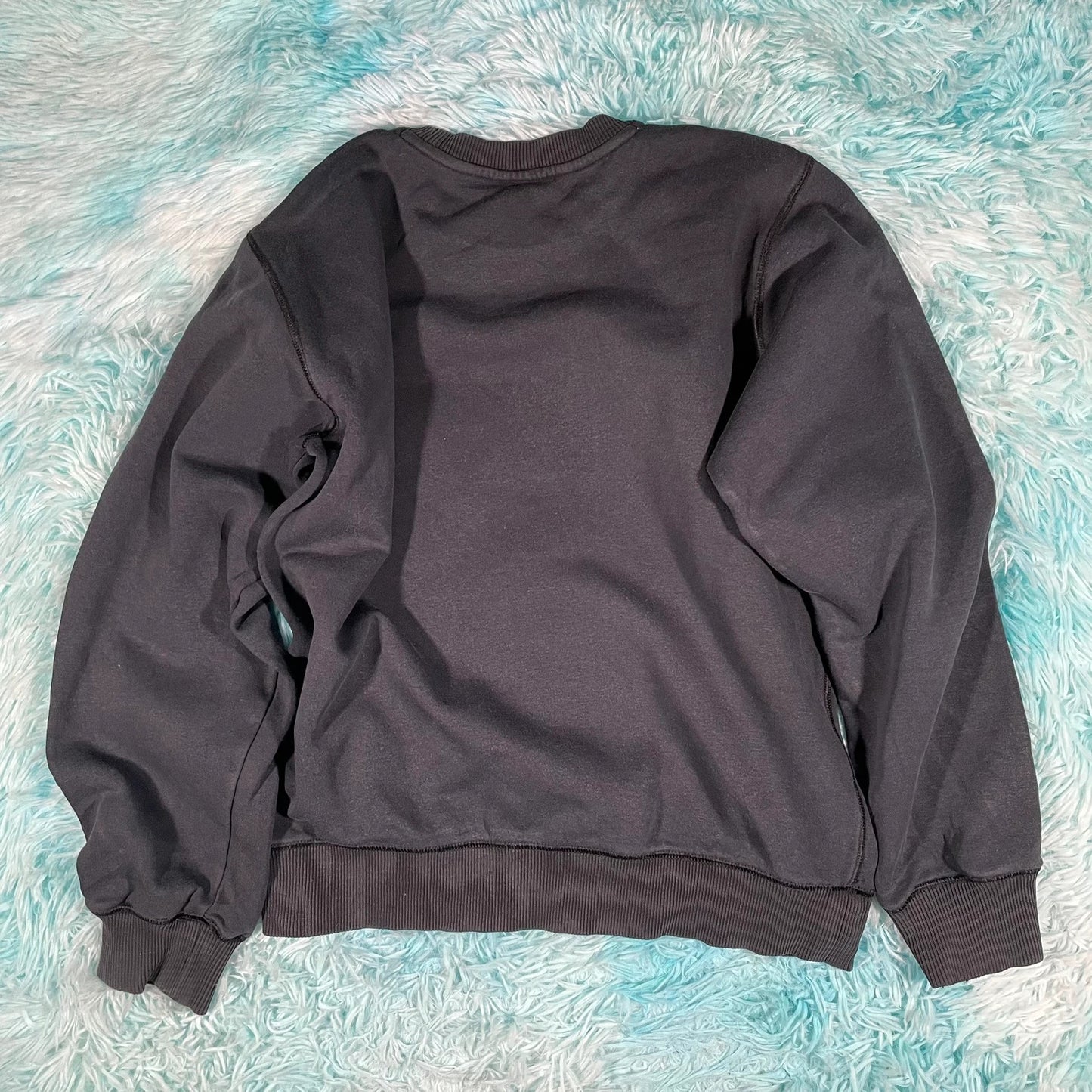 Vintage Dark Navy Nike Sweatshirt Spellout Logo - Small