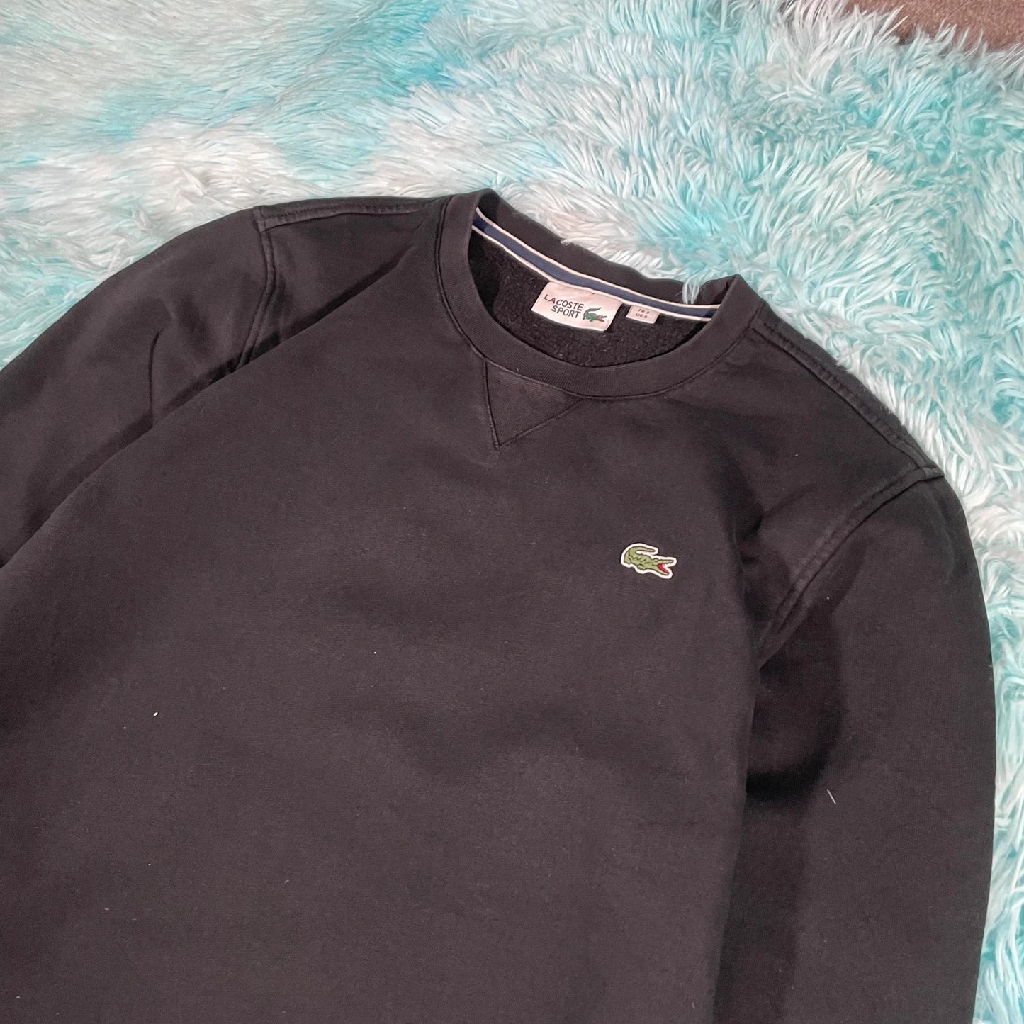 Black Lacoste Plain Sweatshirt - Small