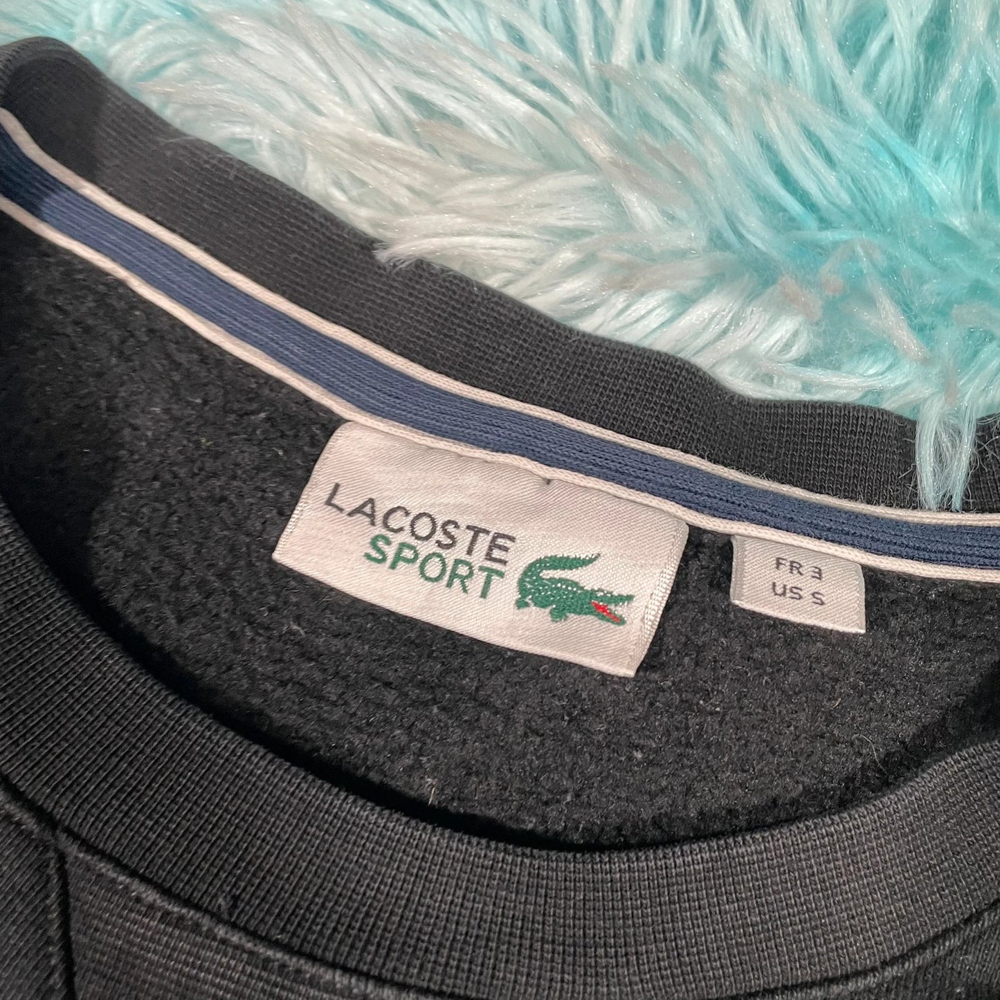 Black Lacoste Plain Sweatshirt - Small