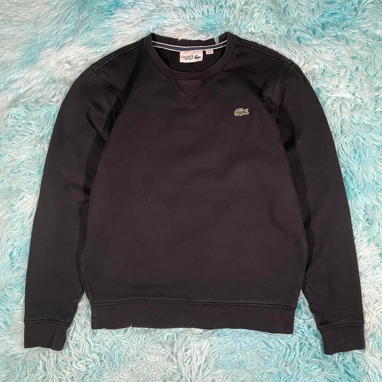 Black Lacoste Plain Sweatshirt - Small