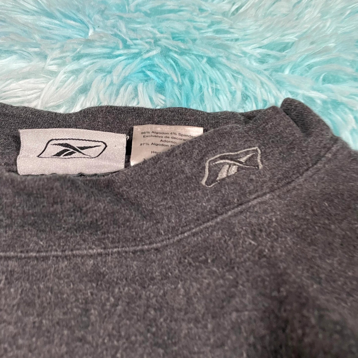 Vintage 00s Grey Reebok Mock Neck Sweatshirt- XXL