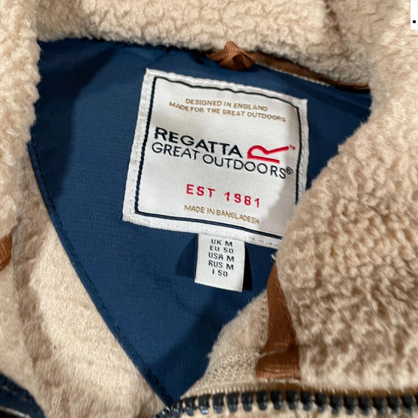Beige Regatta Sherpa Fleece Jacket - Medium