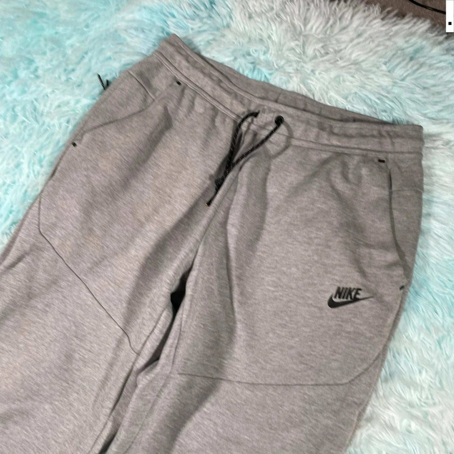 Grey Nike Tech Fleece Joggers Tracksuit Bottoms - Medium