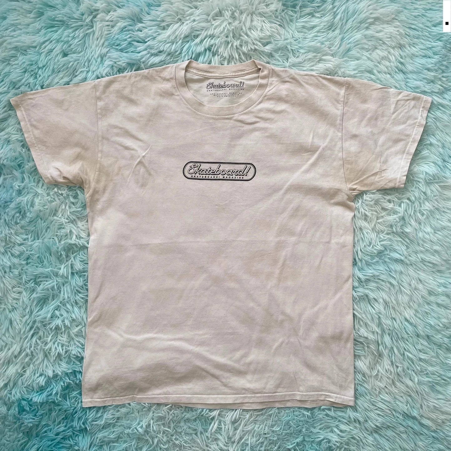 White Skateboard Magazine Print T Shirt - L