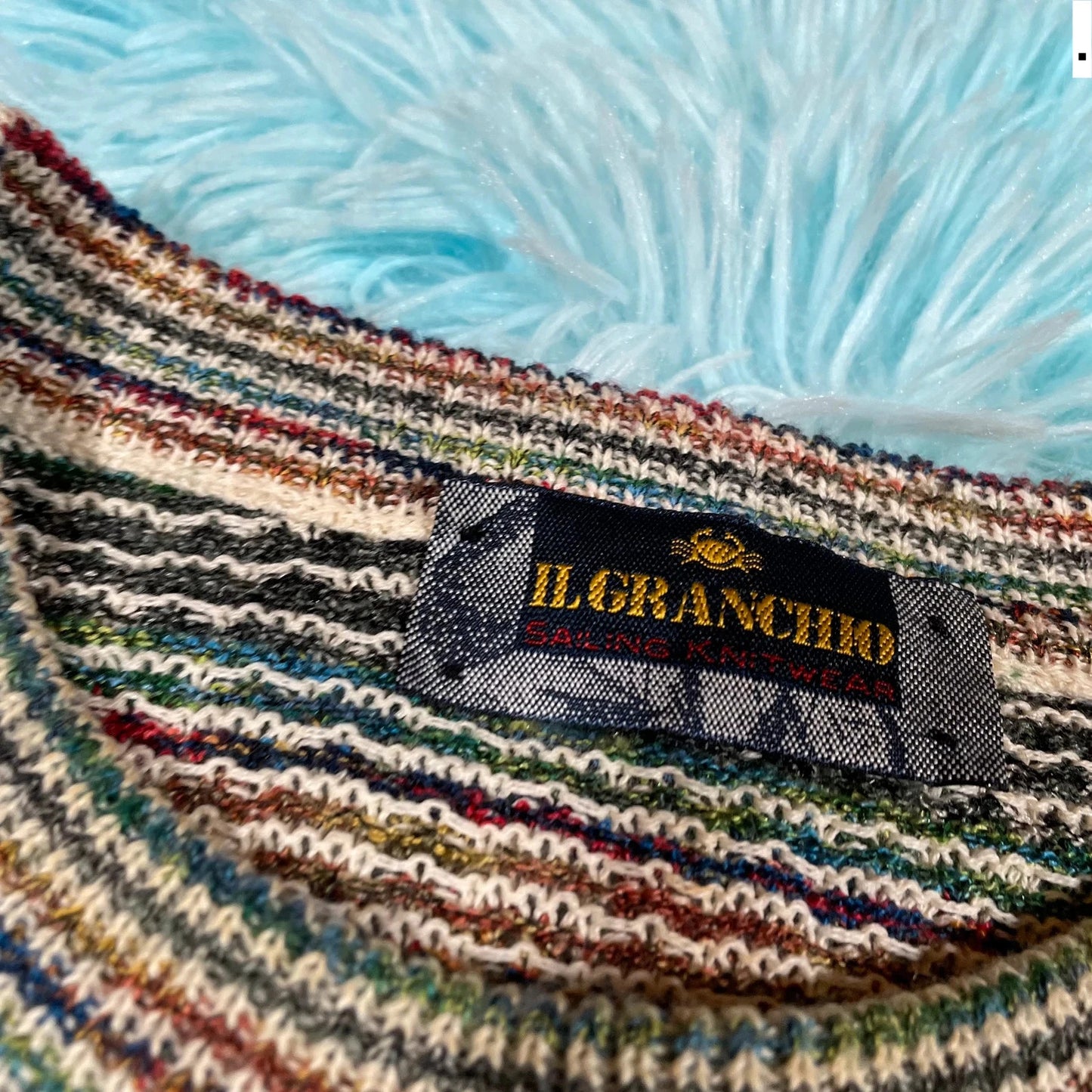 Vintage 90s Italian Funky Knitted Jumper - Large