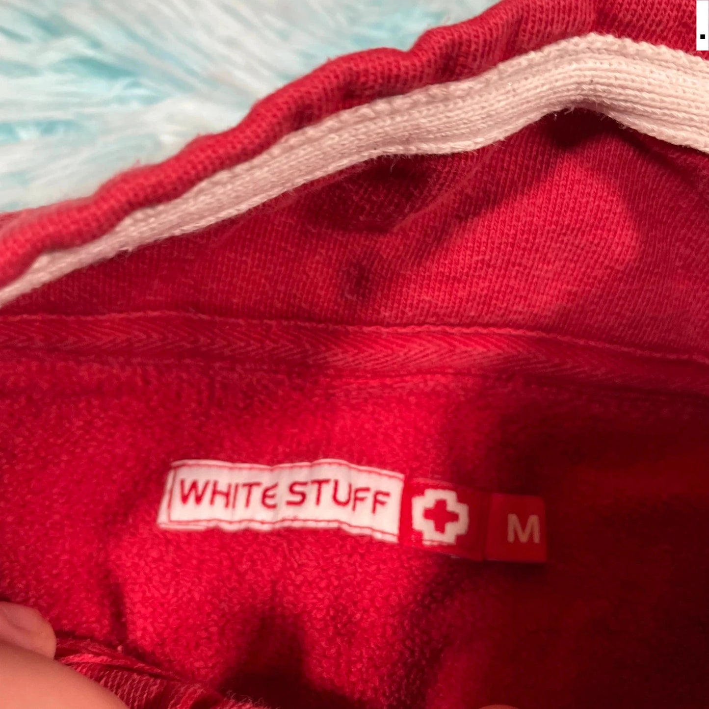 Vintage Red White Stuff 1/4 Zip Sweatshirt - Medium