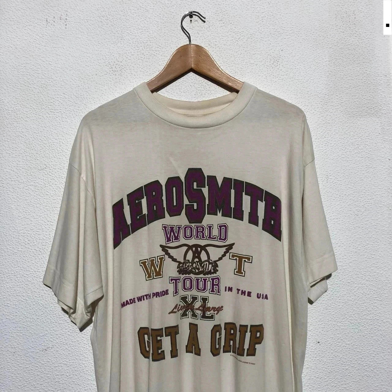 Vintage White Aerosmith Band T Shirt 1997 Get a Grip - XL