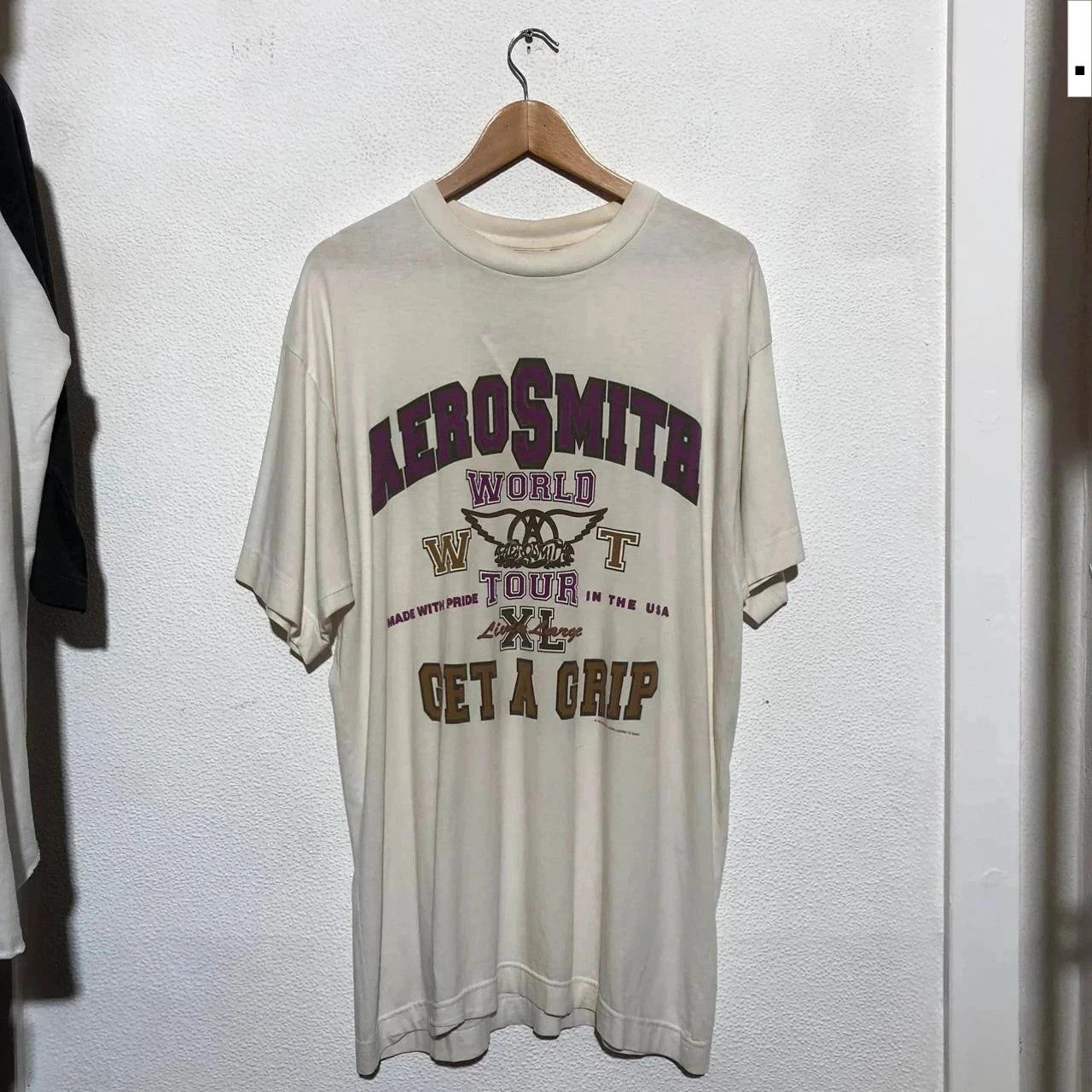 Vintage White Aerosmith Band T Shirt 1997 Get a Grip - XL