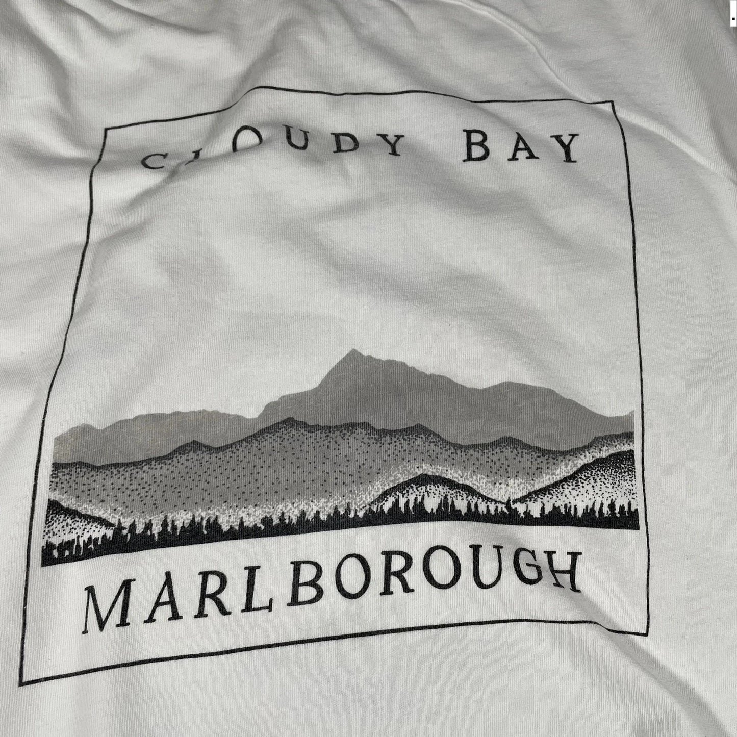 Vintage 90s White Marlborough Graphic T Shirt - Large