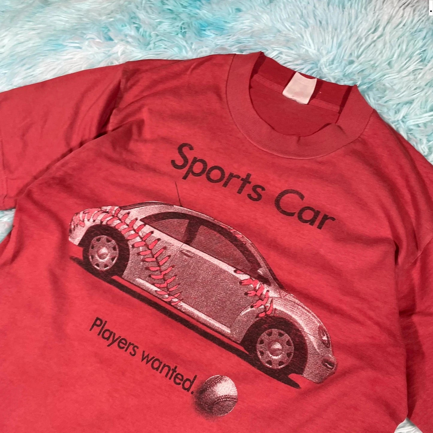 Vintage 90s Red Volkswagen Beetle Graphic T Shirt - Small