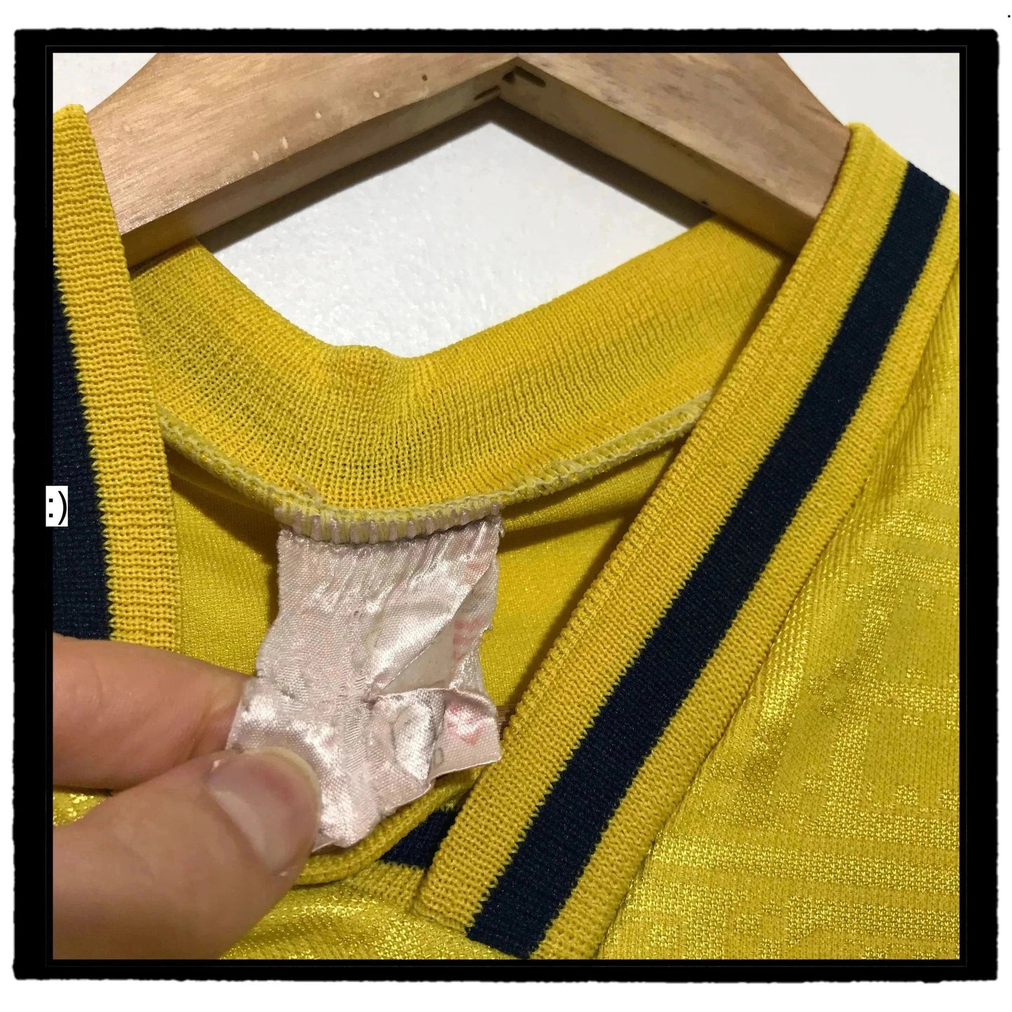 Vintage 1988-1991 Tottenham Shirt Away Kit Hummel Holsten Yellow - Medium