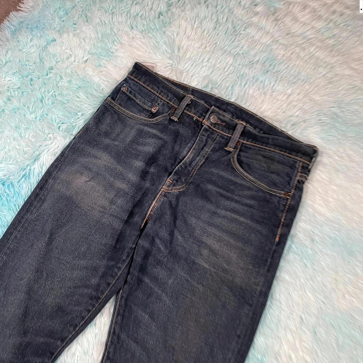 Navy Levi’s 522 Jeans Tapered Straight Leg - 32W 32L