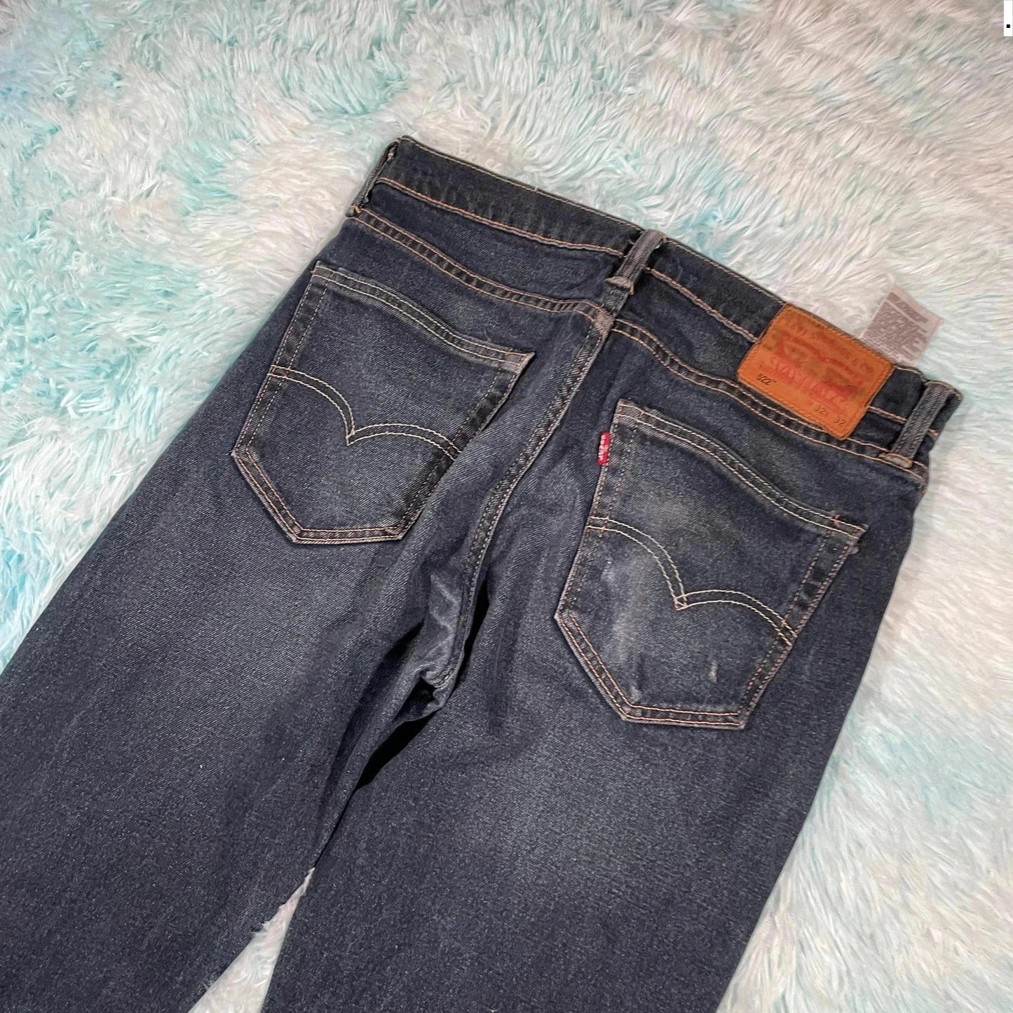 Navy Levi’s 522 Jeans Tapered Straight Leg - 32W 32L