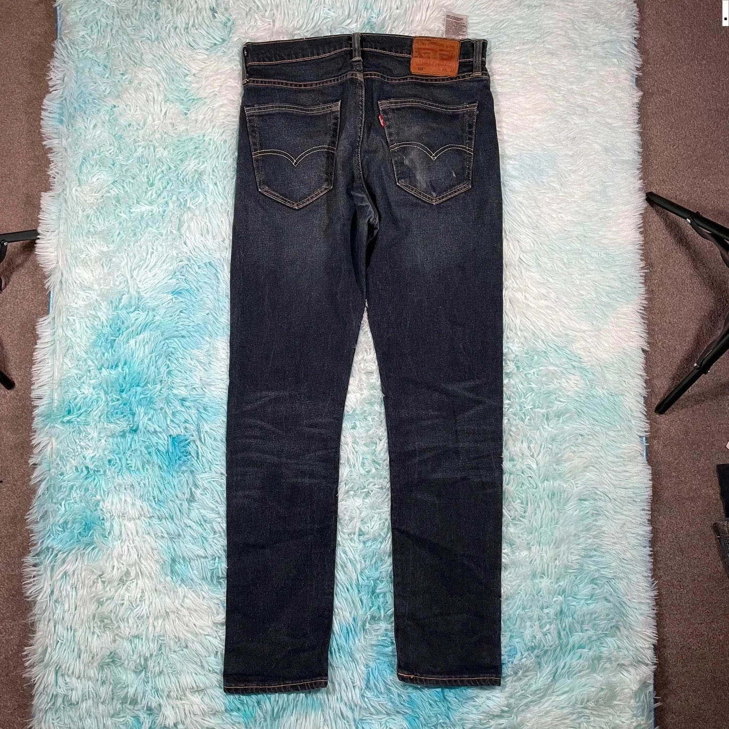 Navy Levi’s 522 Jeans Tapered Straight Leg - 32W 32L
