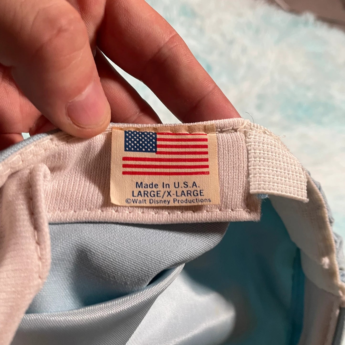 Vintage 80s Baby Blue Disney Flat Cap